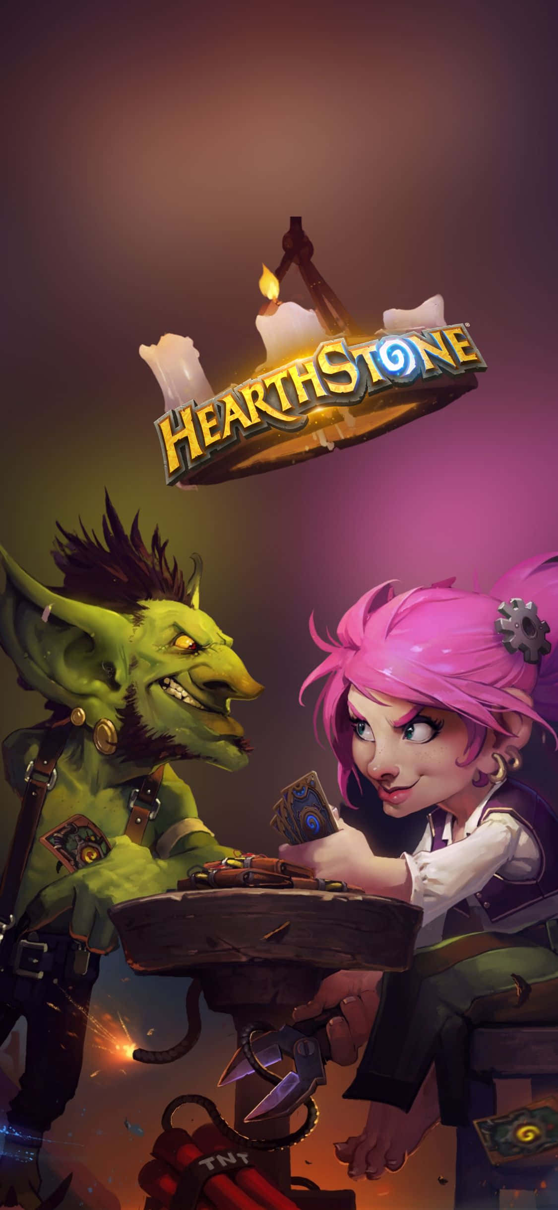 Goblin og Gnome spiller iPhone XS Hearthstone-bakgrunn Bakgrunner
