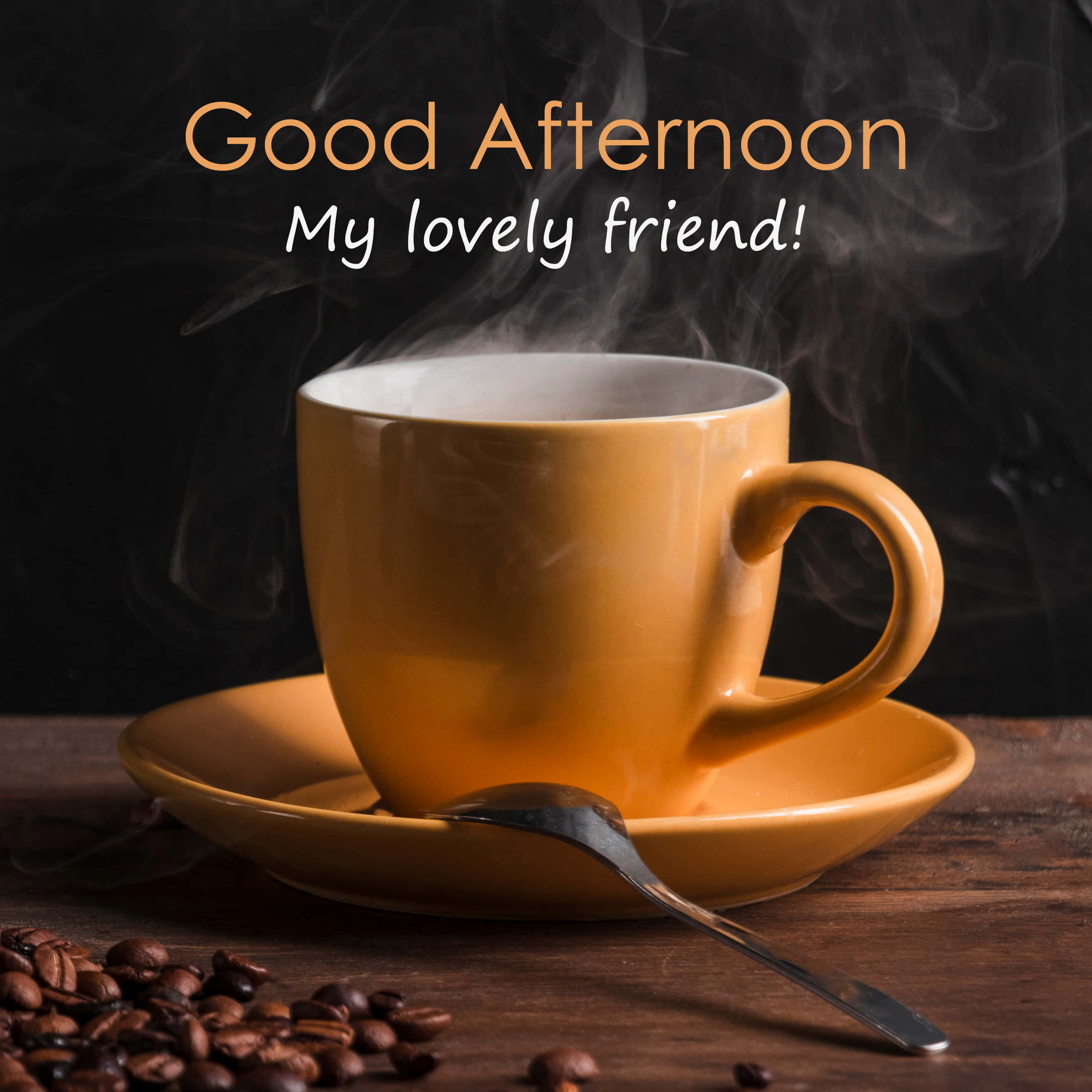 God Ettermiddag Kaffe Venn Bilde Bakgrunner