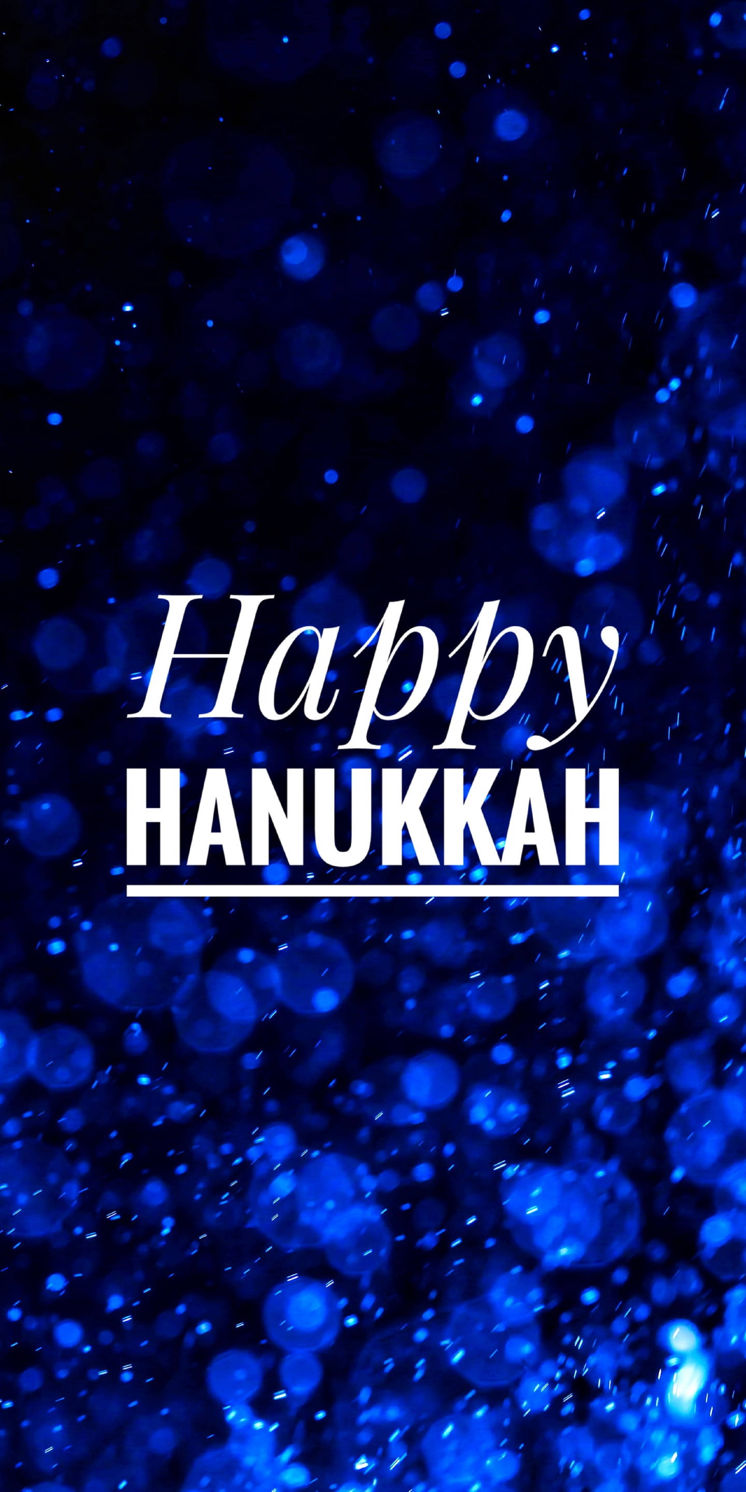 God Hanukkah blå estetikk Bakgrunner