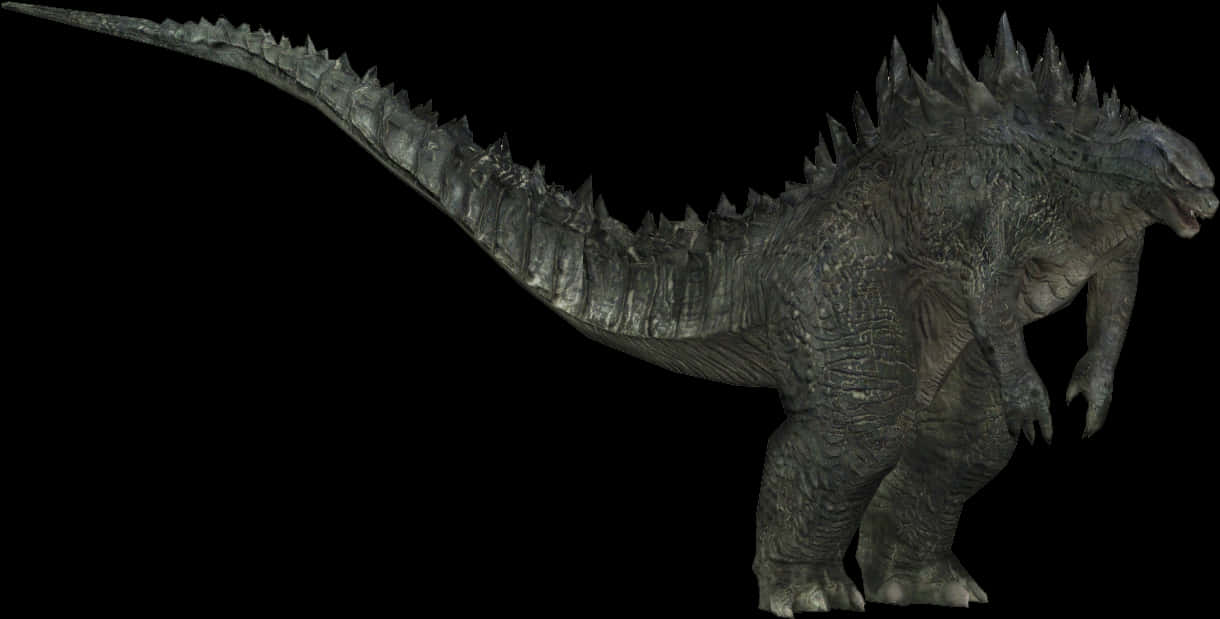 Godzilla-silhuett mot svart Bakgrunner