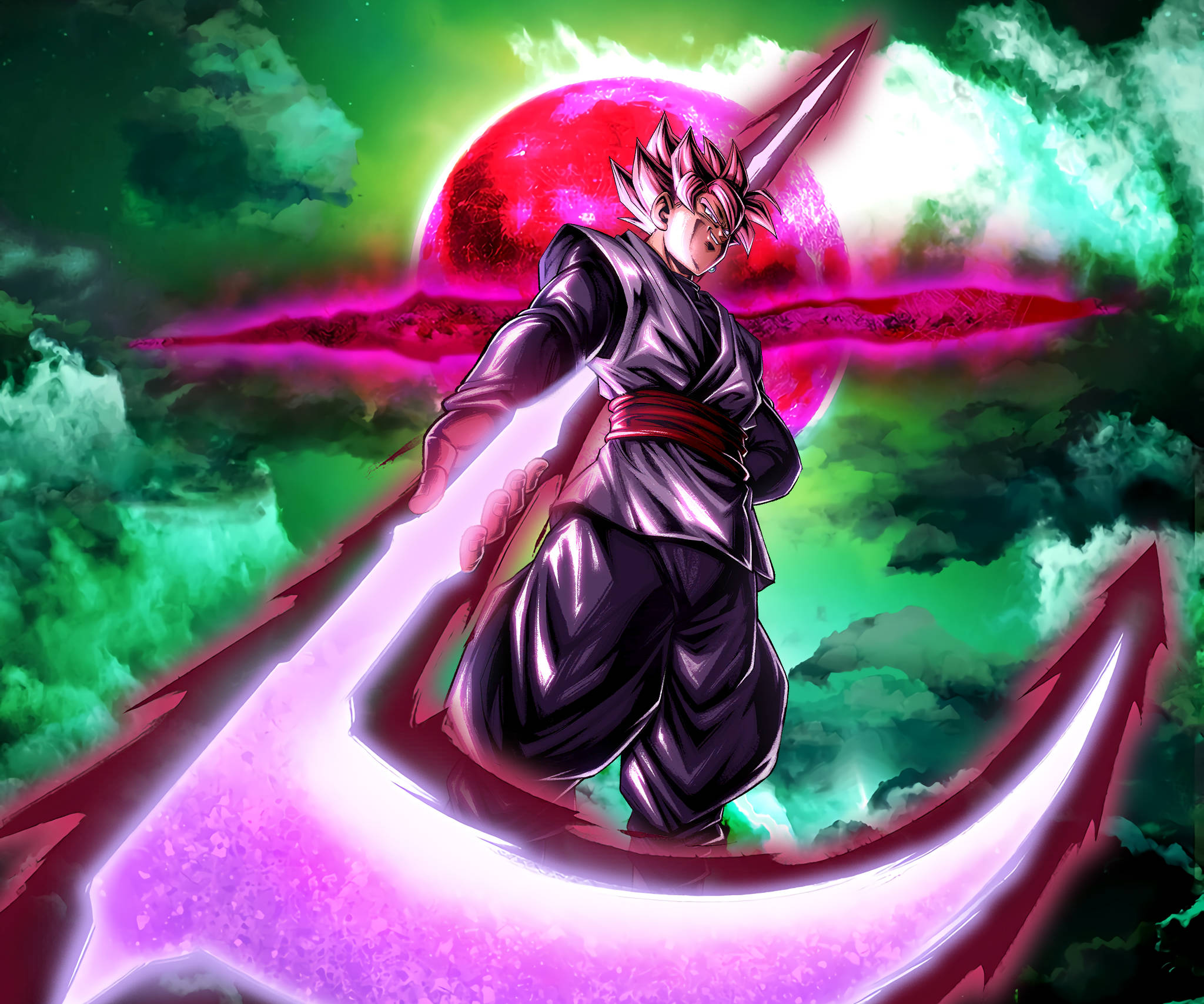 Goku Black med ljå til iPhone Bakgrunner