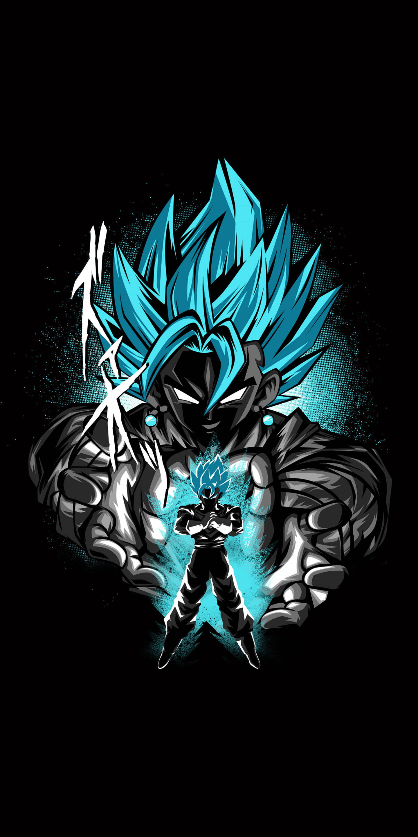 Goku Black PFP Blå Aura Bakgrunner