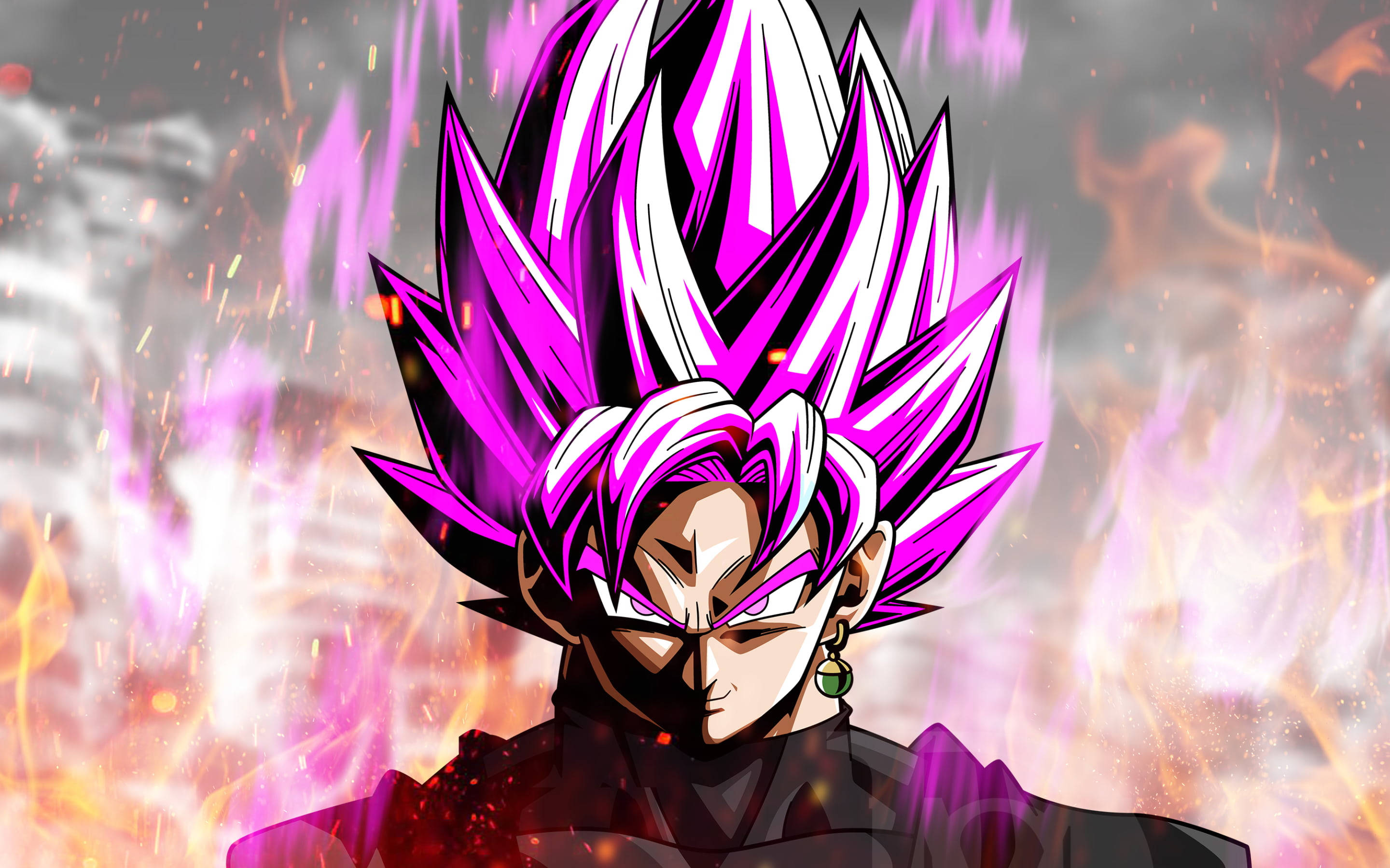 Goku Black PFP Lilla Hår Super Saiyan Bakgrunner