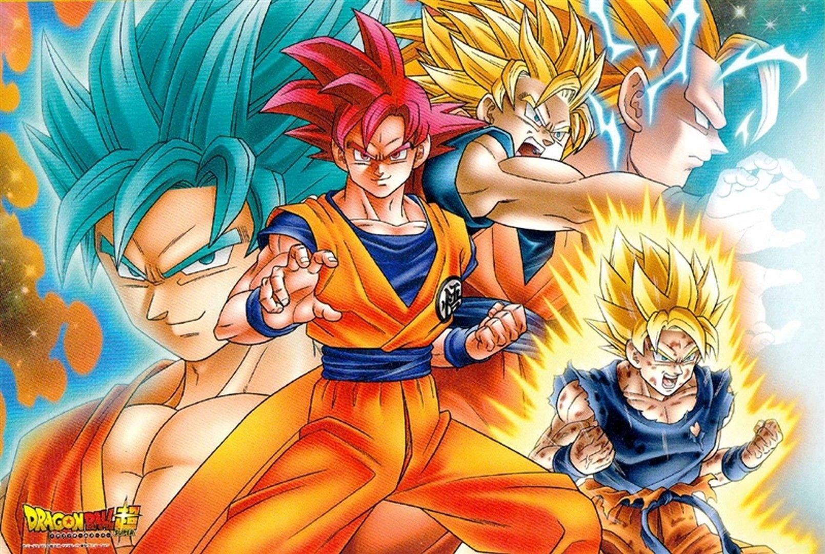 Goku bruker sine Super Saiyan-krefter for å takle skurkene. Bakgrunner