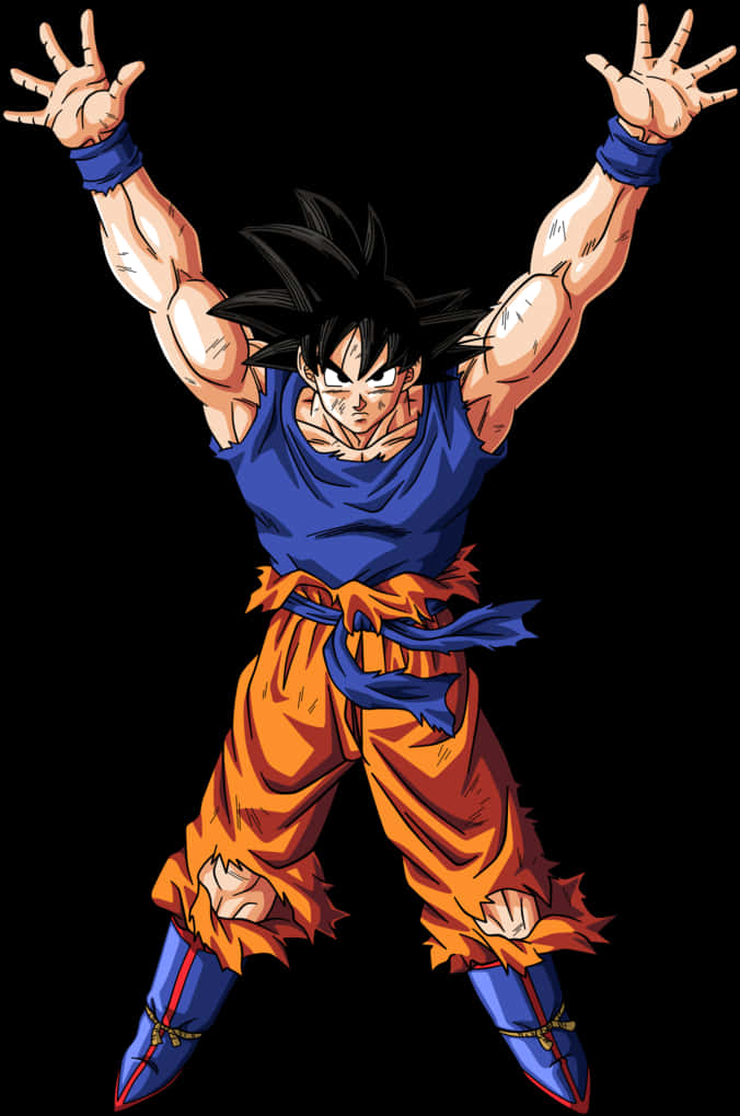 Goku kraftoppladningspositur Bakgrunner