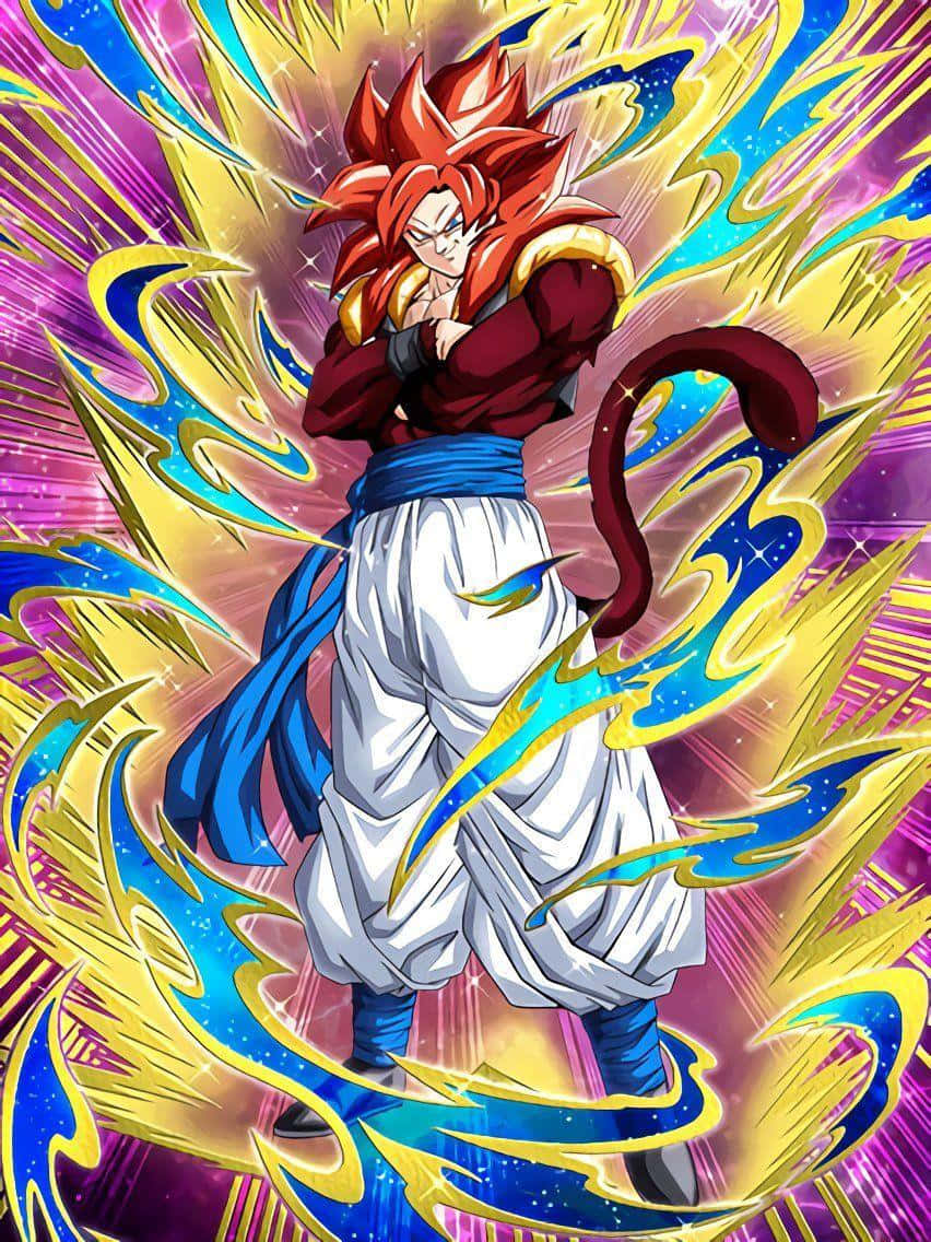 Goku med korslagte armer Super Saiyan 4 Bakgrunner