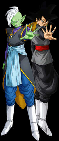Goku og Zamasu poserer Dragon Ball Bakgrunner