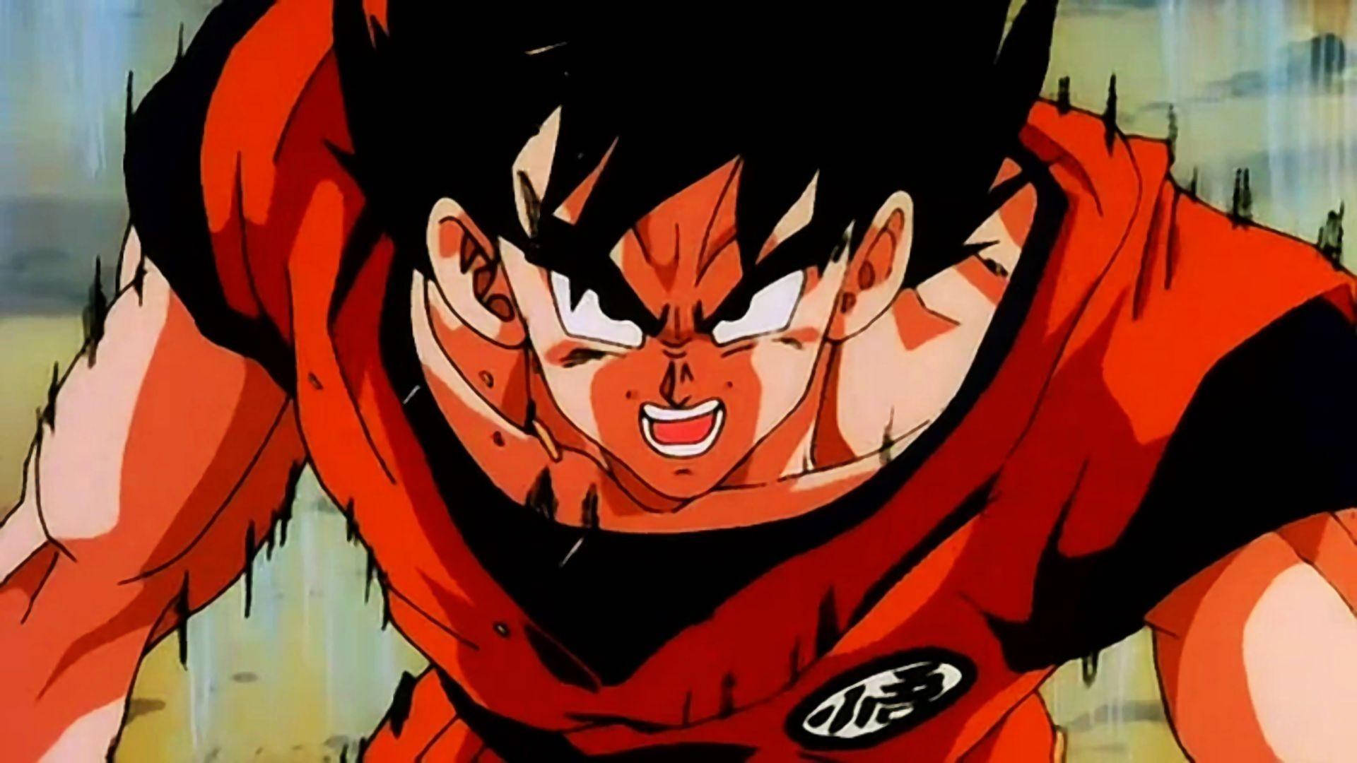 Bakgrunnsbilde av Son Goku i aksjon.