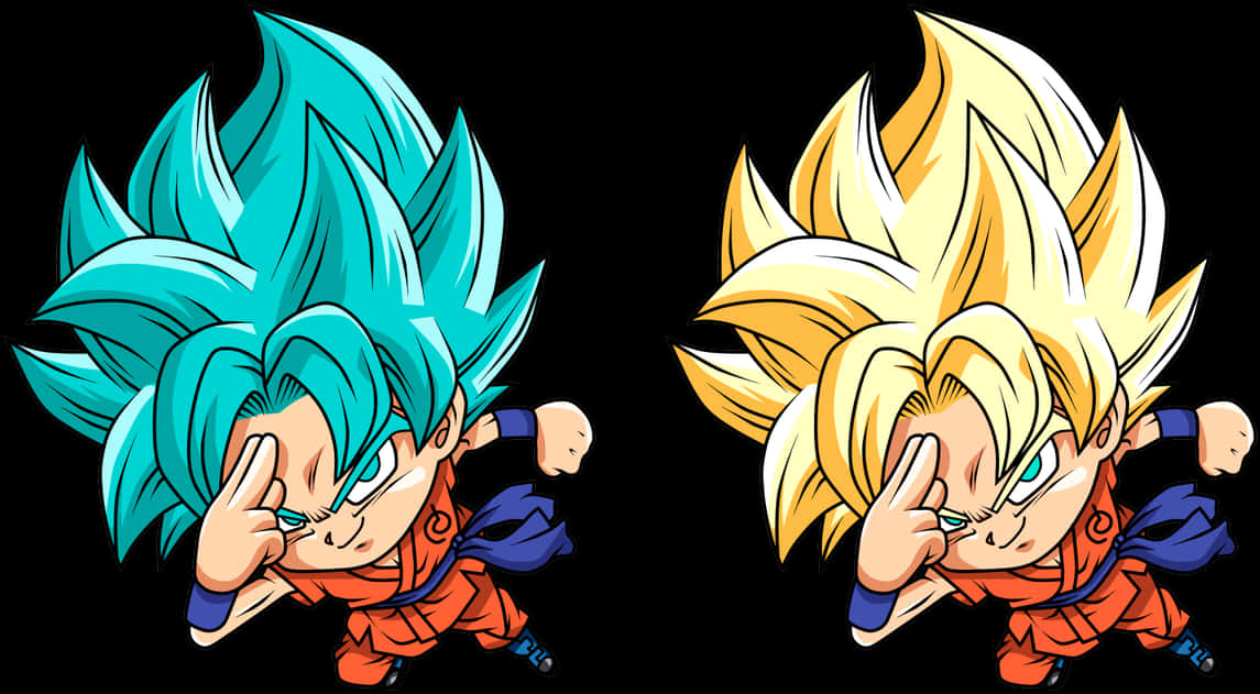 Goku Super Saiyan-transformasjoner Bakgrunner