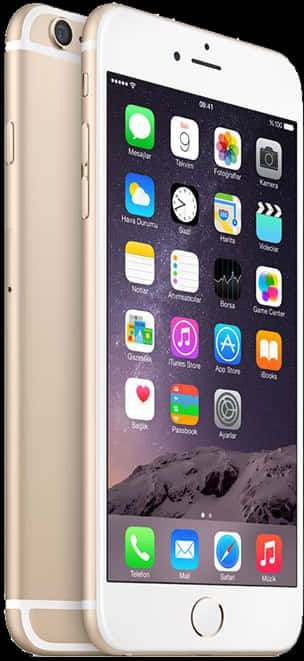 Goldi Phone6 Plus foran og bak Bakgrunner