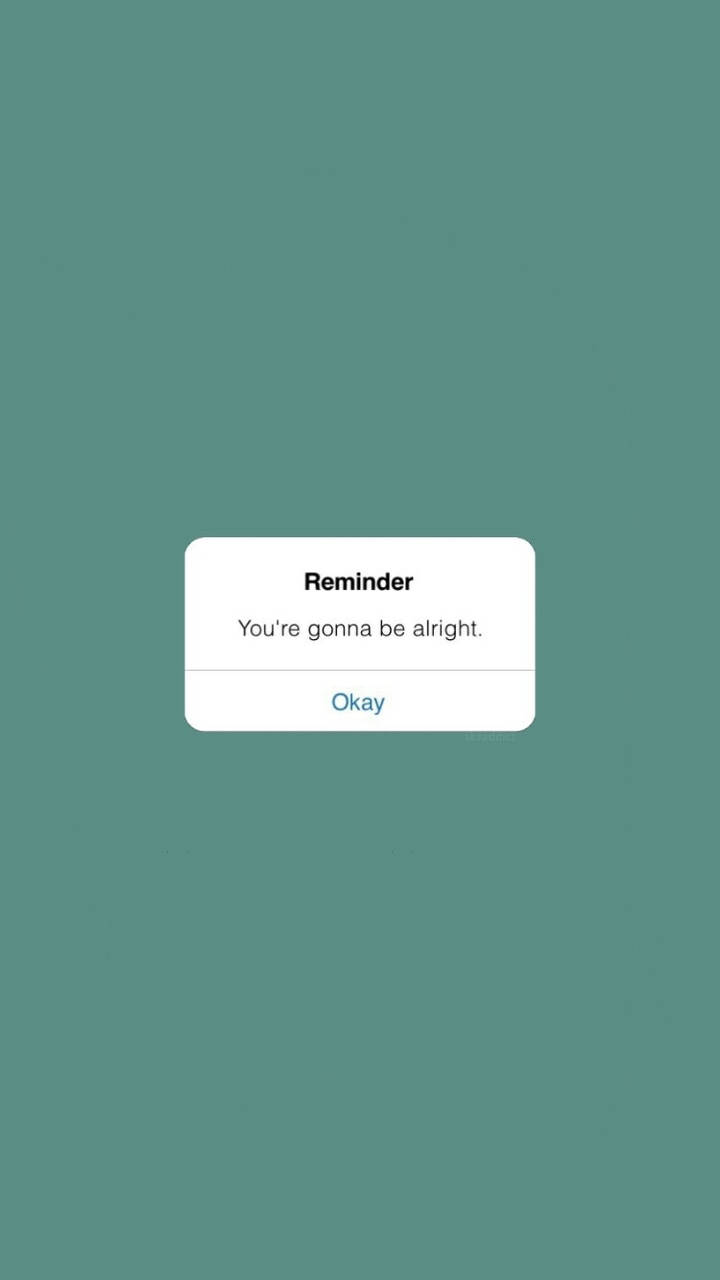Gonna Be Alright Sitat Enkelt Grønt Bakgrunner