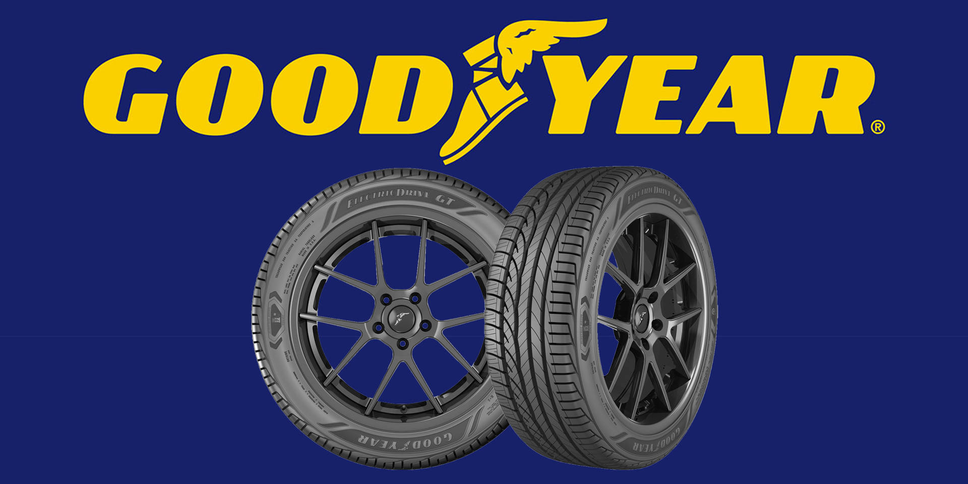 Goodyear-logo med dekk Bakgrunner