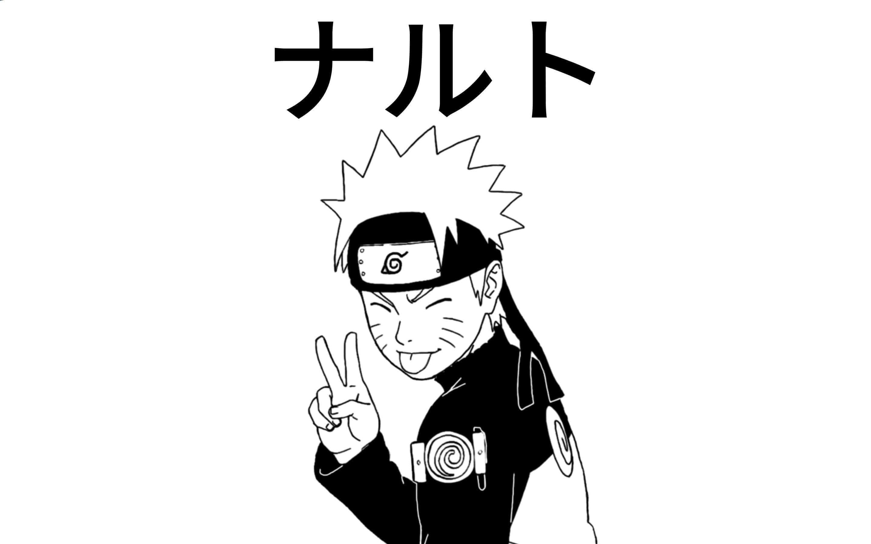 Goofy Naruto Hvit Bakgrunner