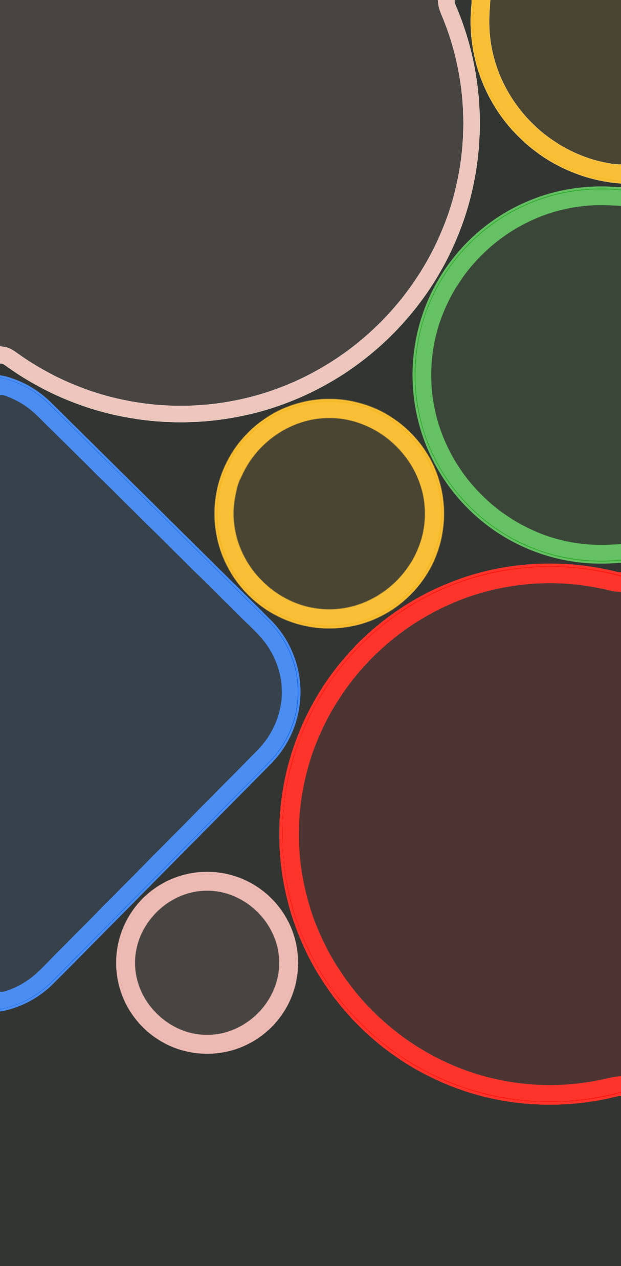 Google Pixel 4 Mørk Modus Geometrisk Bakgrunner