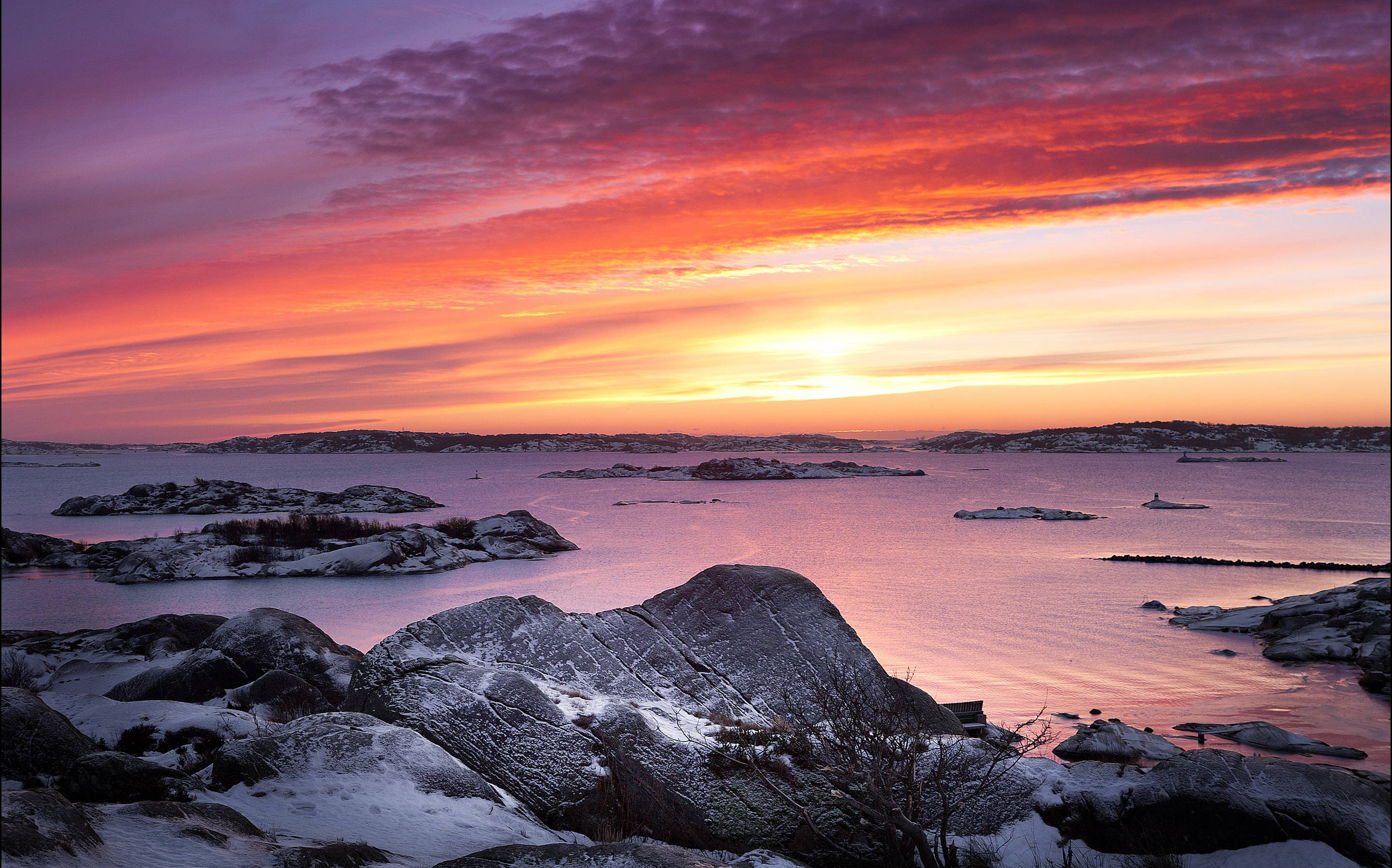 Göteborg vakker solnedgang Bakgrunner