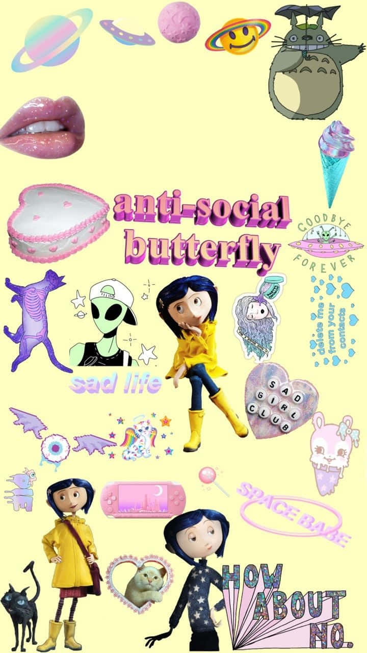 Gotisk Pastell Coraline Bakgrunner