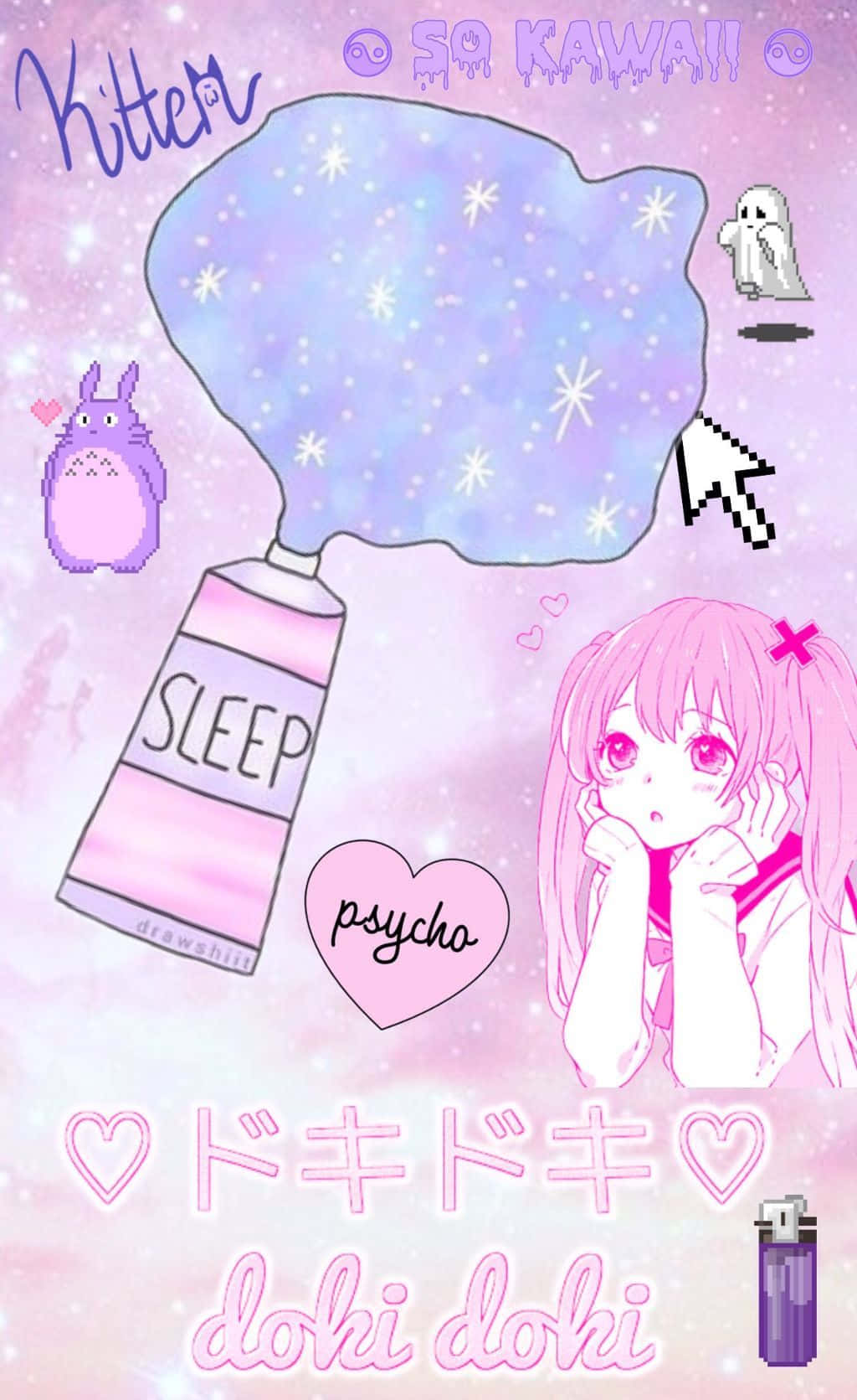 Gotisk Pastell Kawaii Bakgrunner