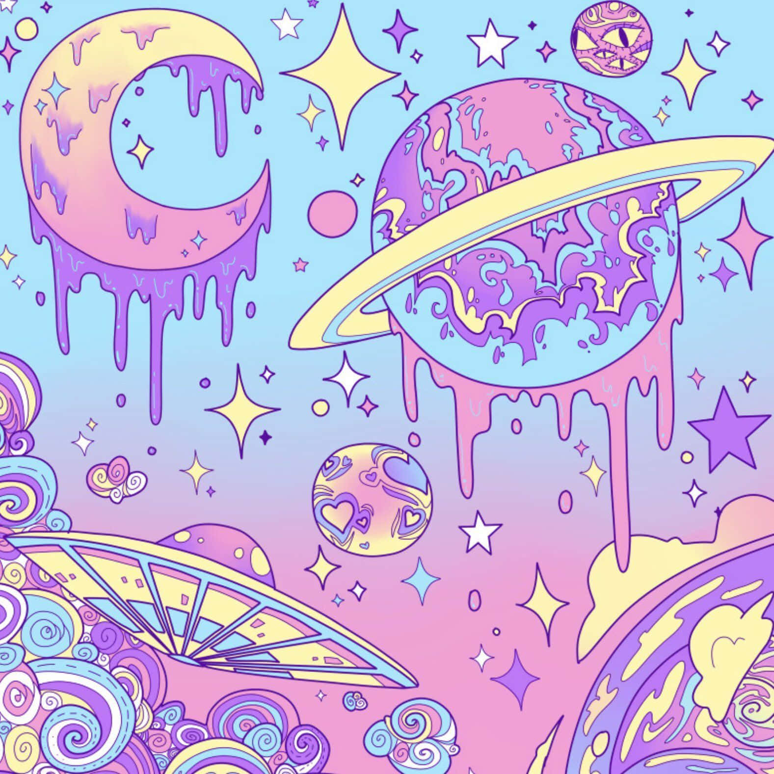 Gotisk pastellplanet Bakgrunner