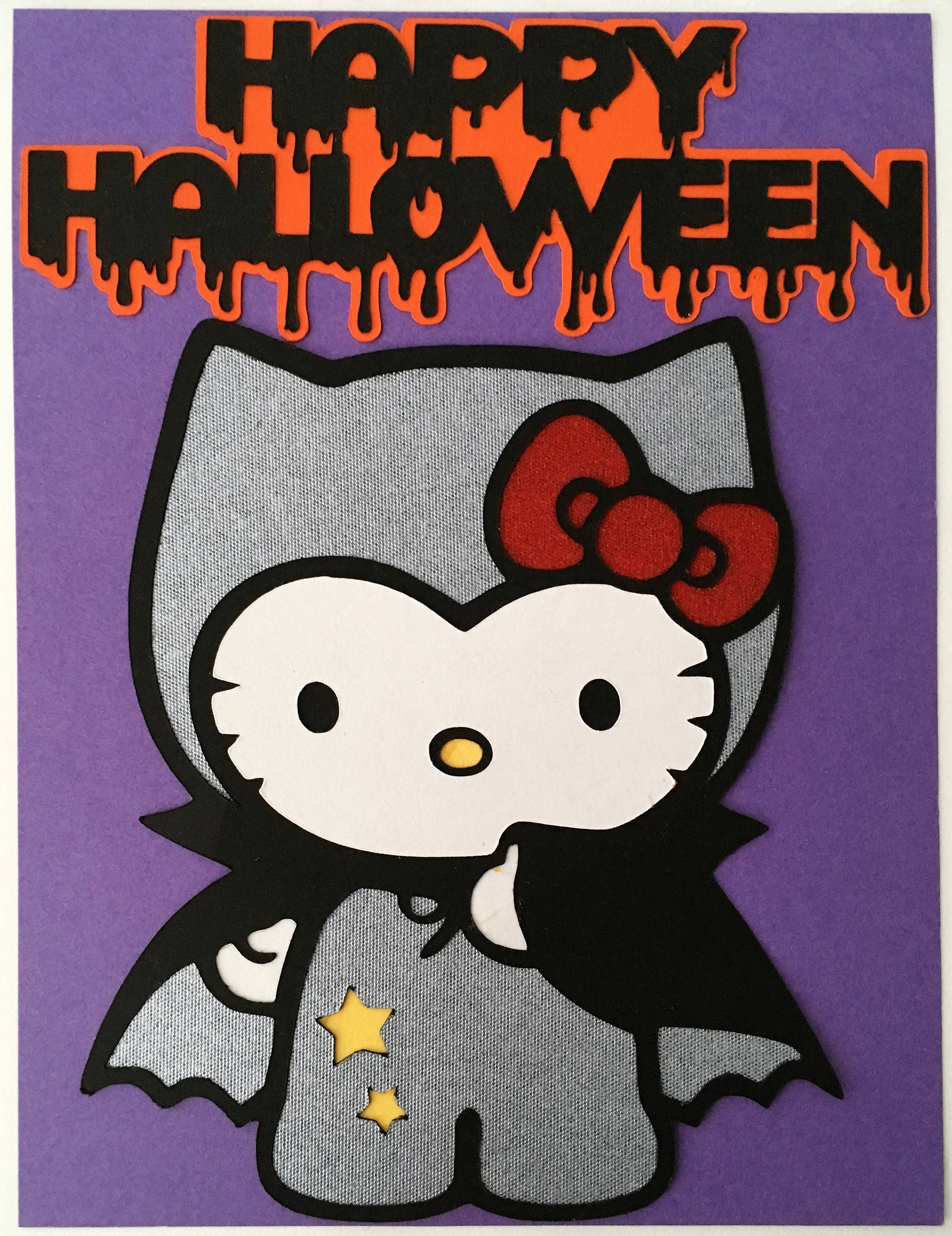Grå flaggermus Hello Kitty Halloween Bakgrunner