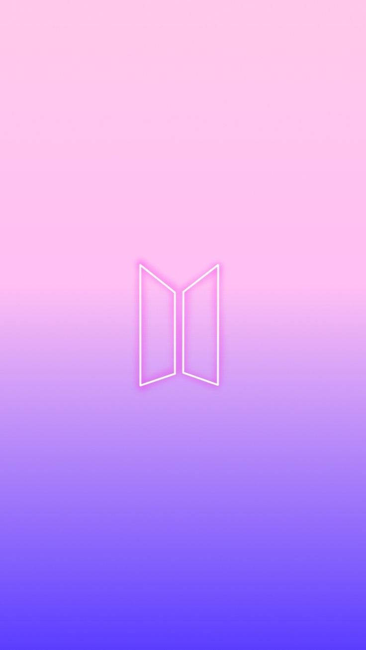 Gradient lilla BTS-logo bakgrunn
