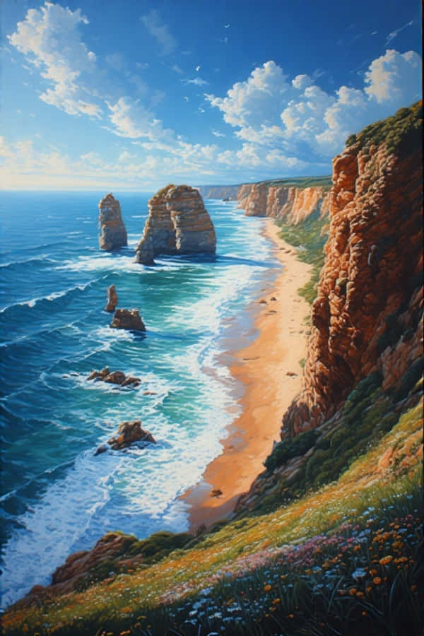 Great Ocean Road og Twelve Apostles kyst 4K Bakgrunner