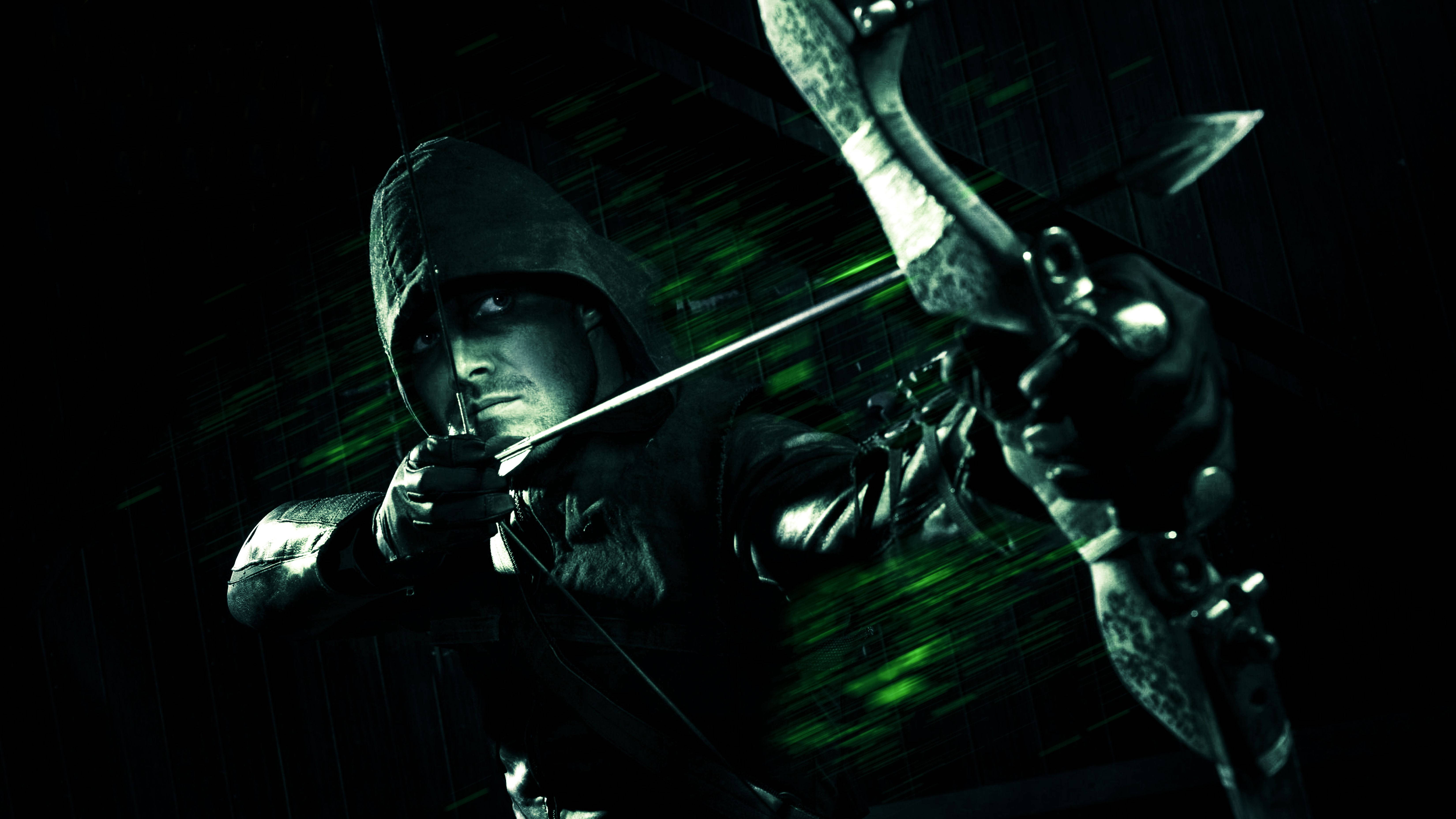 Green Arrow DC Comics Mørk 4K Bakgrunner