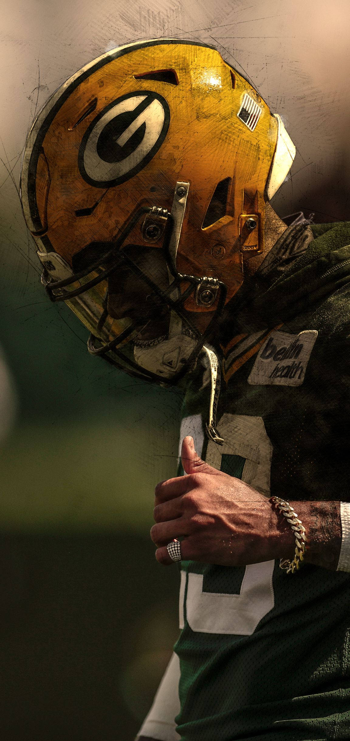 Green Bay Packers Jaire Grafisk Kunst Bakgrunner