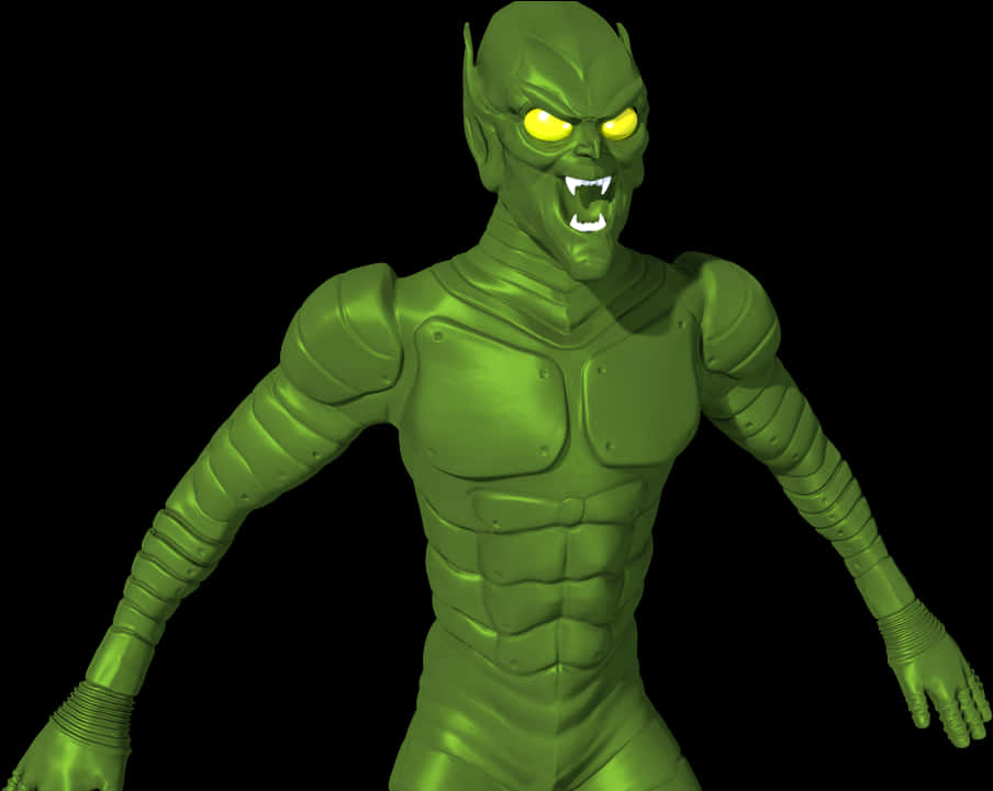 Green Goblin 3D-modellportrett Bakgrunner