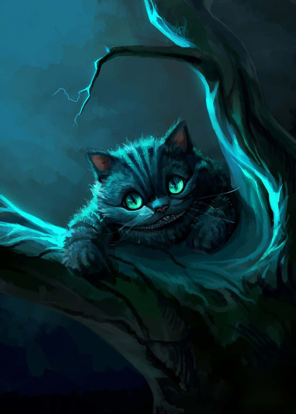 Grinende Cheshire-katt Bakgrunner