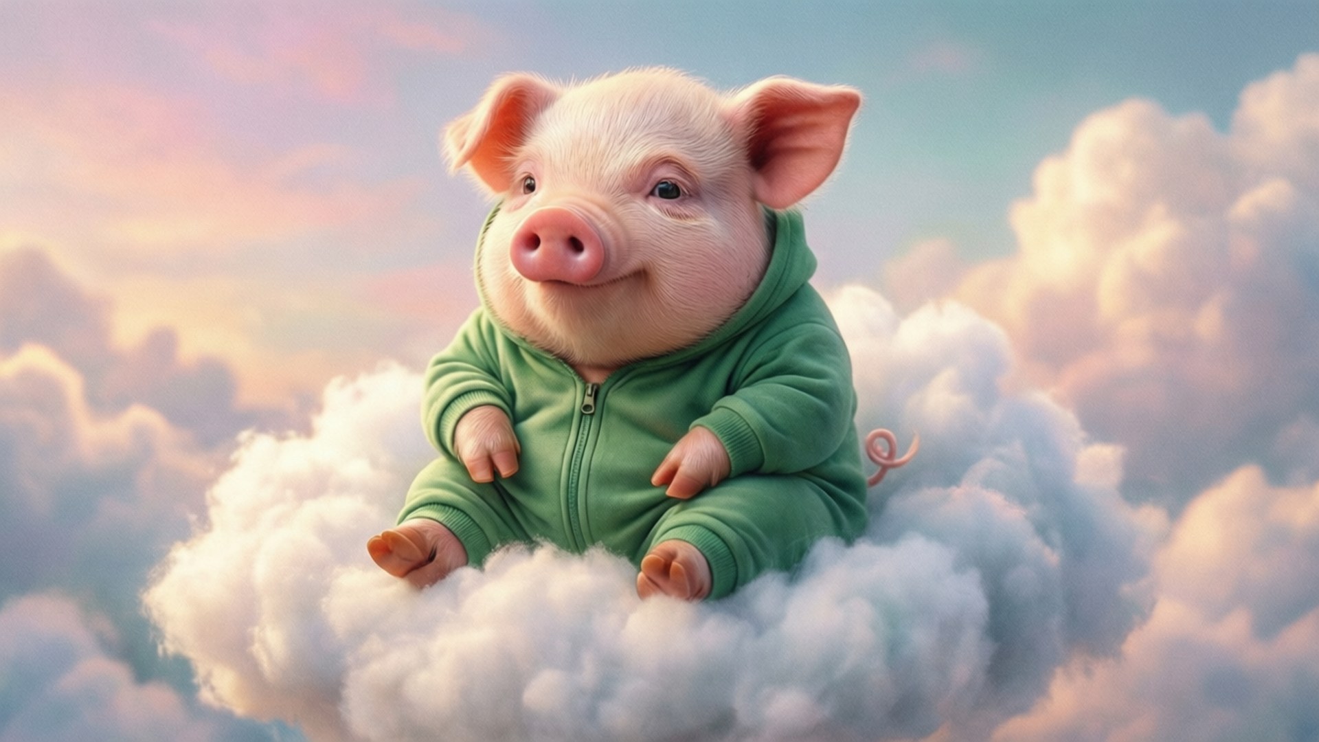 Gris på en sky i heldress Bakgrunner