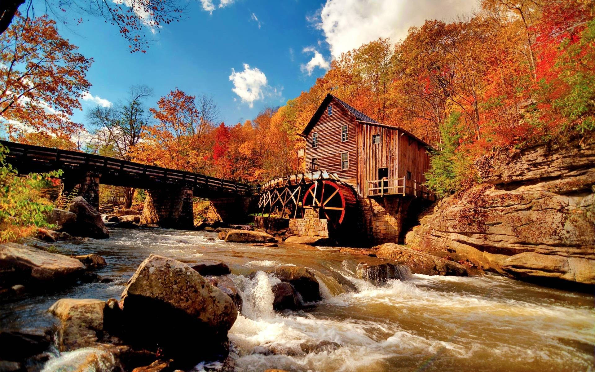 Grist Mill Solfylt Høst Bakgrunner