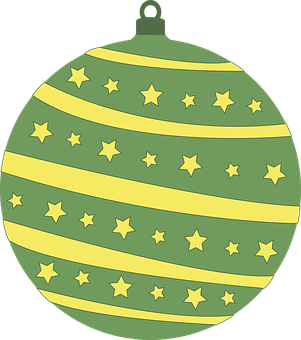 Grønn julekule med stjerner Bakgrunner
