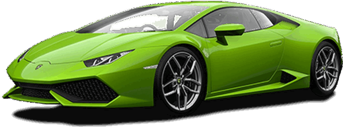 Grønn Lamborghini Huracan Evo sidevisning Bakgrunner