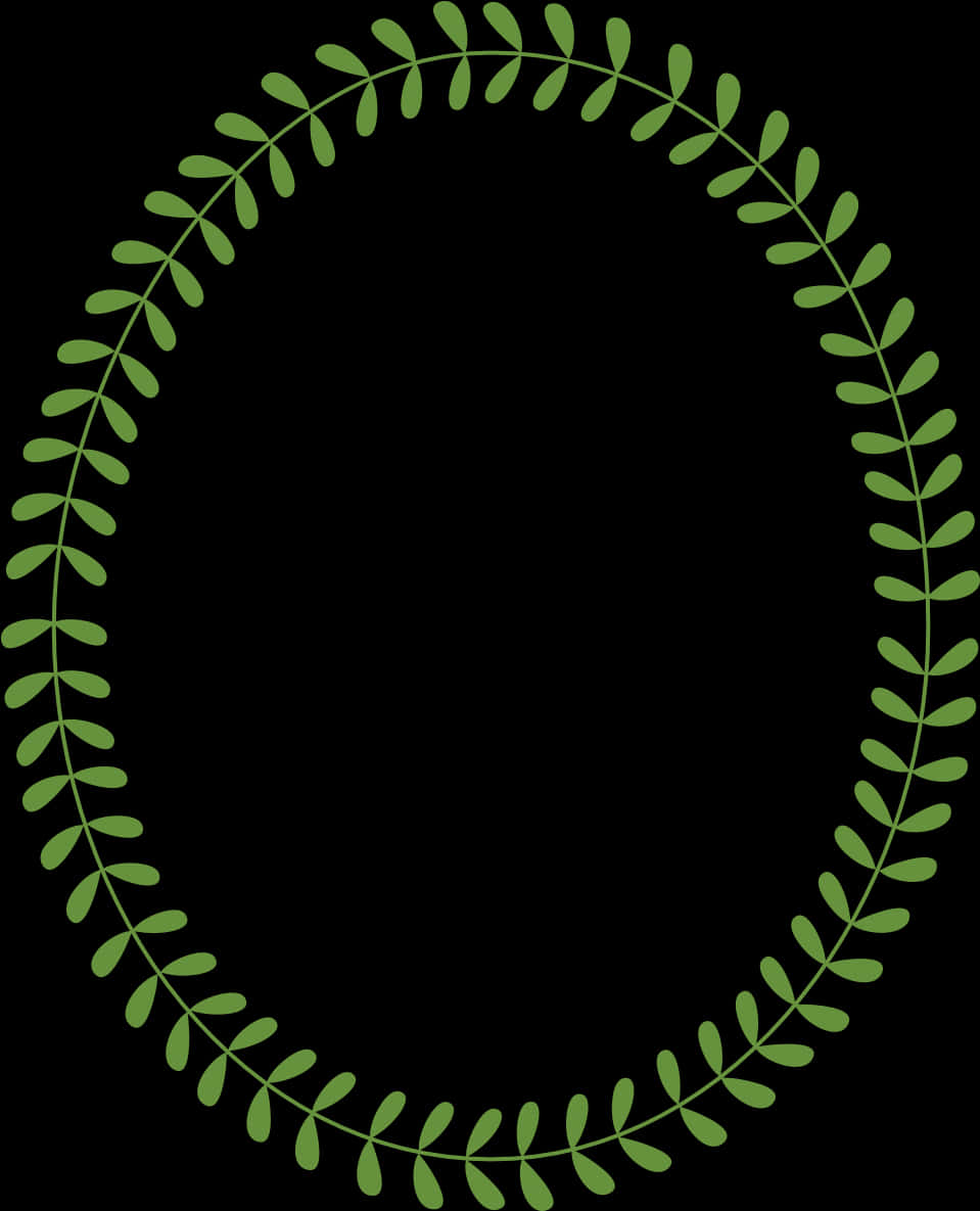 Grønt blad oval ramme Bakgrunner