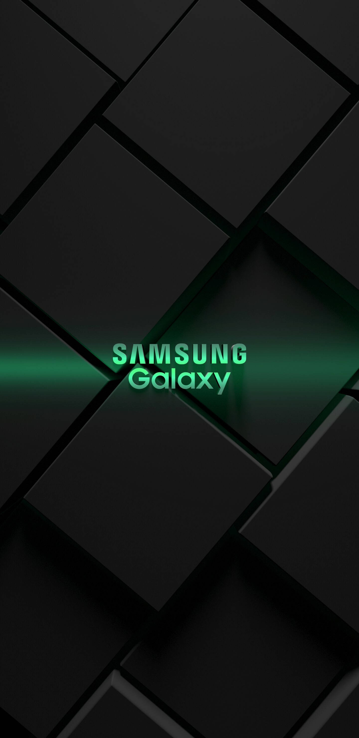 Grønt Samsung Galaxy Cube-mønster Bakgrunner