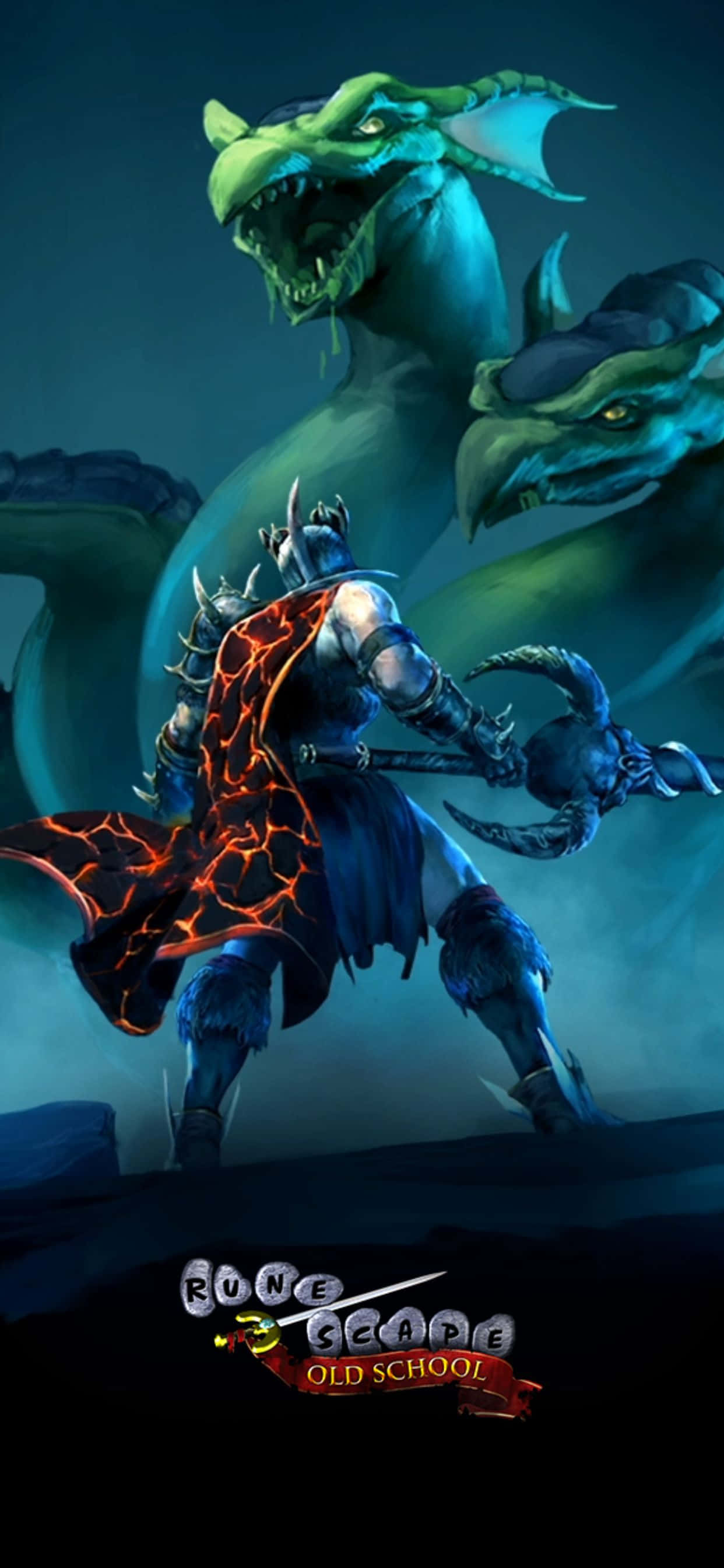 Grønn Drage og Kriger iPhone XS Max Runescape Oldschool Bakgrunn Bakgrunner