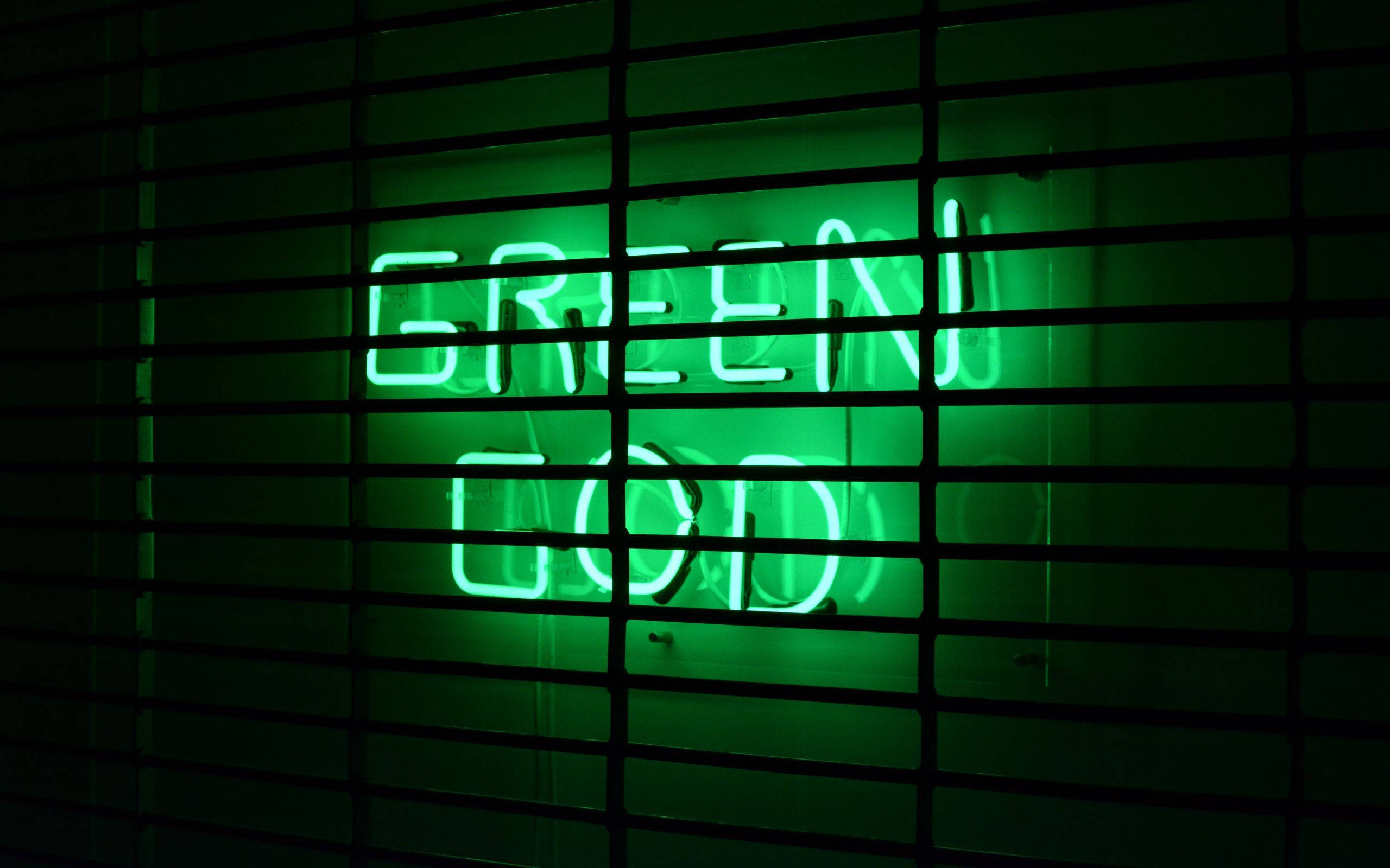 Grønn Gud Neon Grønn Estetikk Bakgrunner
