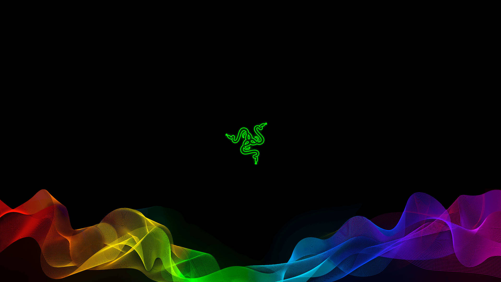 Grønn Razer RGB 4K Bakgrunner