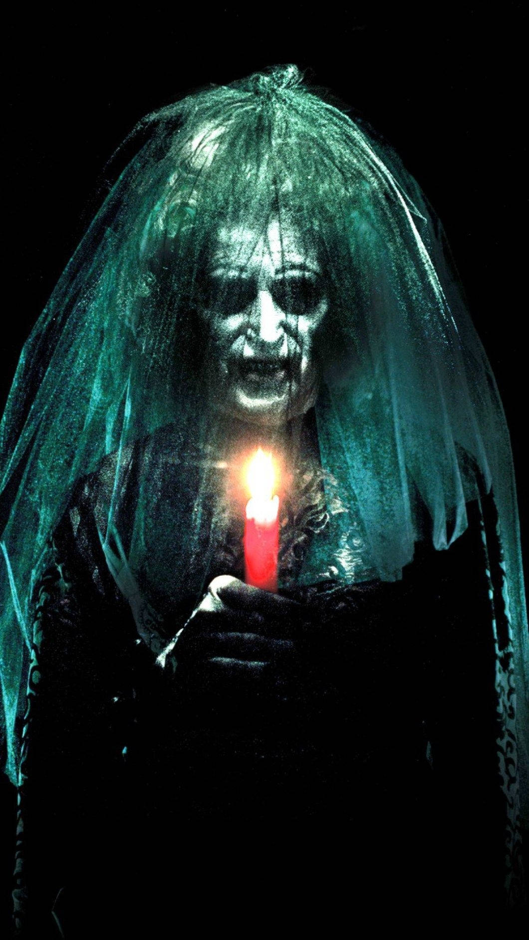 Grønt slør spøkelse Halloween iPhone Bakgrunner
