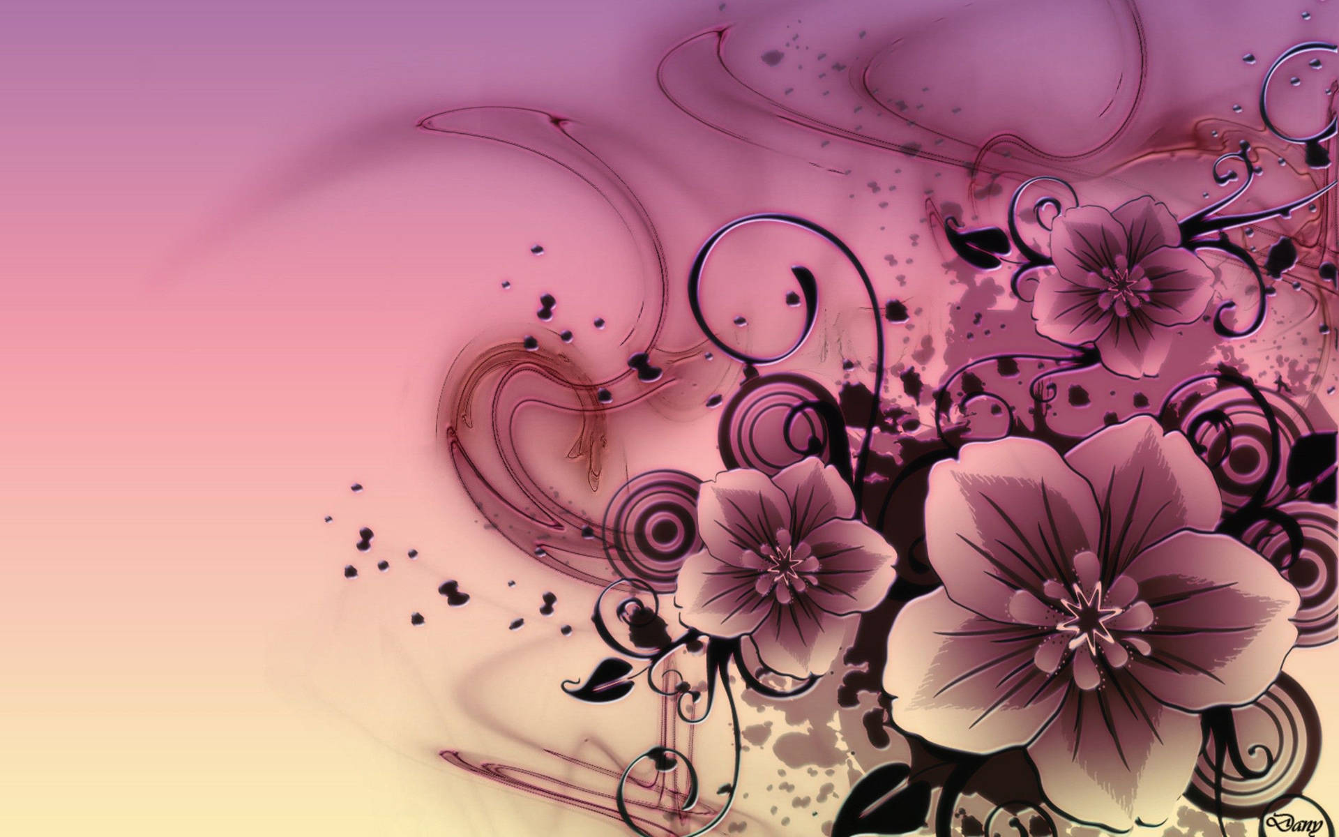 Grunnleggende blomsterkunst — Rosa estetisk GIF Bakgrunner