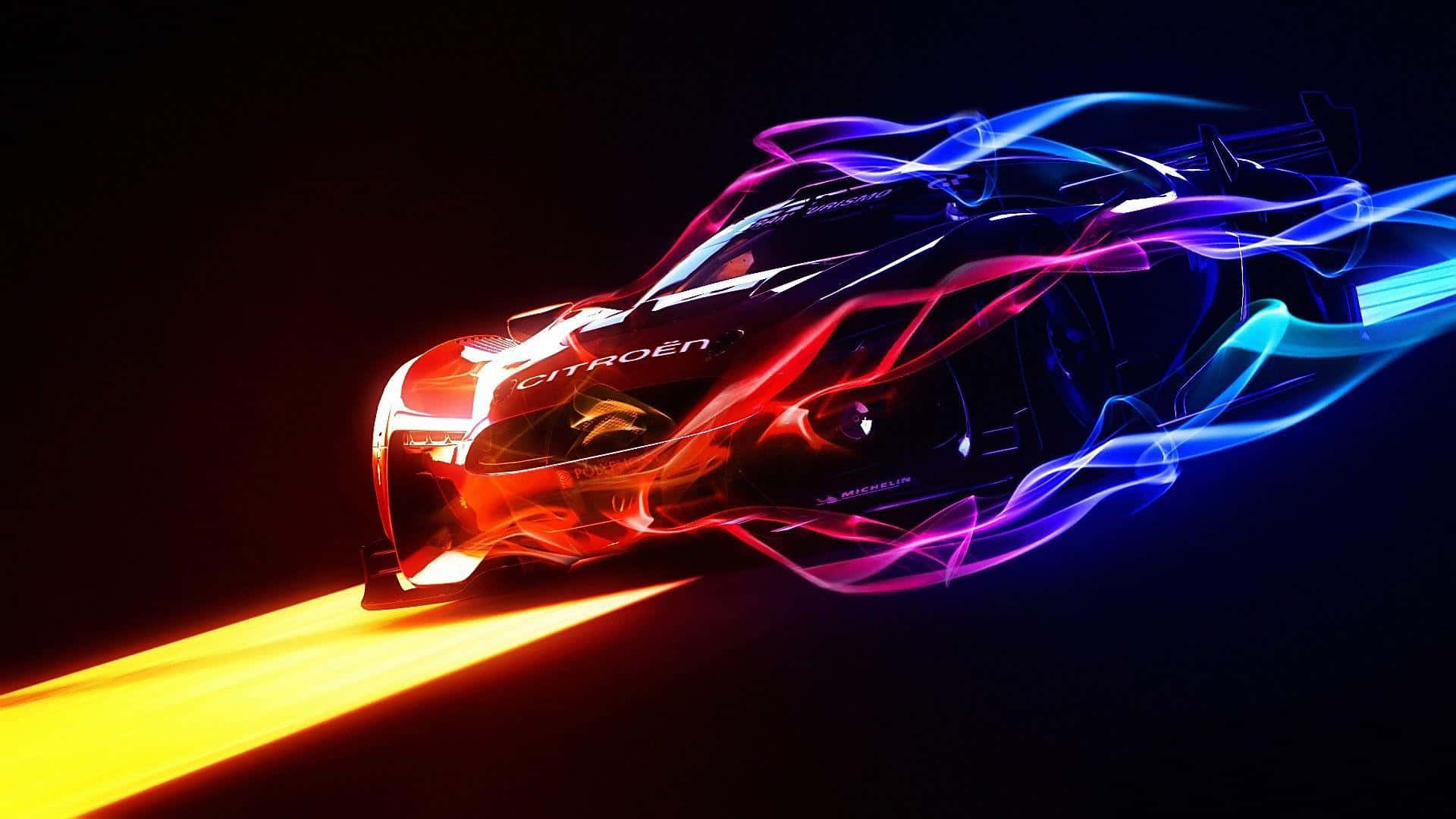 GT By Citroen Kjølig Neonbil Bakgrunner