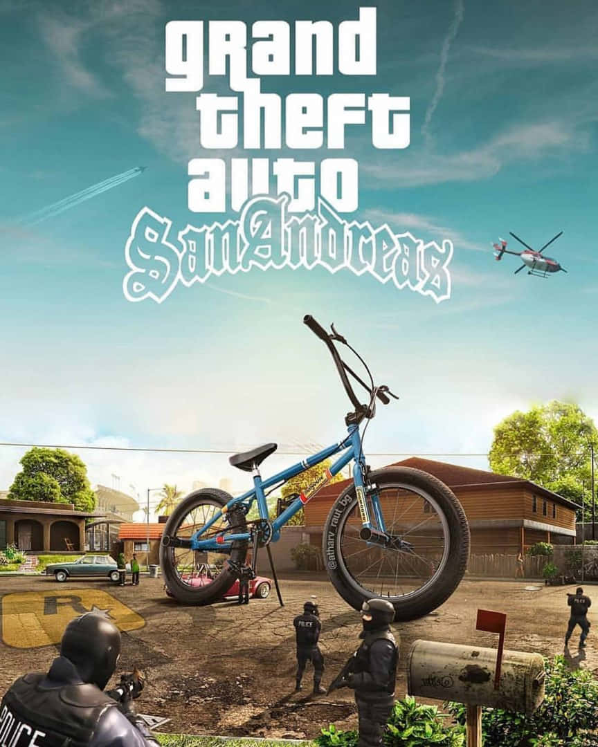 Gta Bakgrunn Grand Theft Auto San Andreas Stor BMX Sykkel Bakgrunner