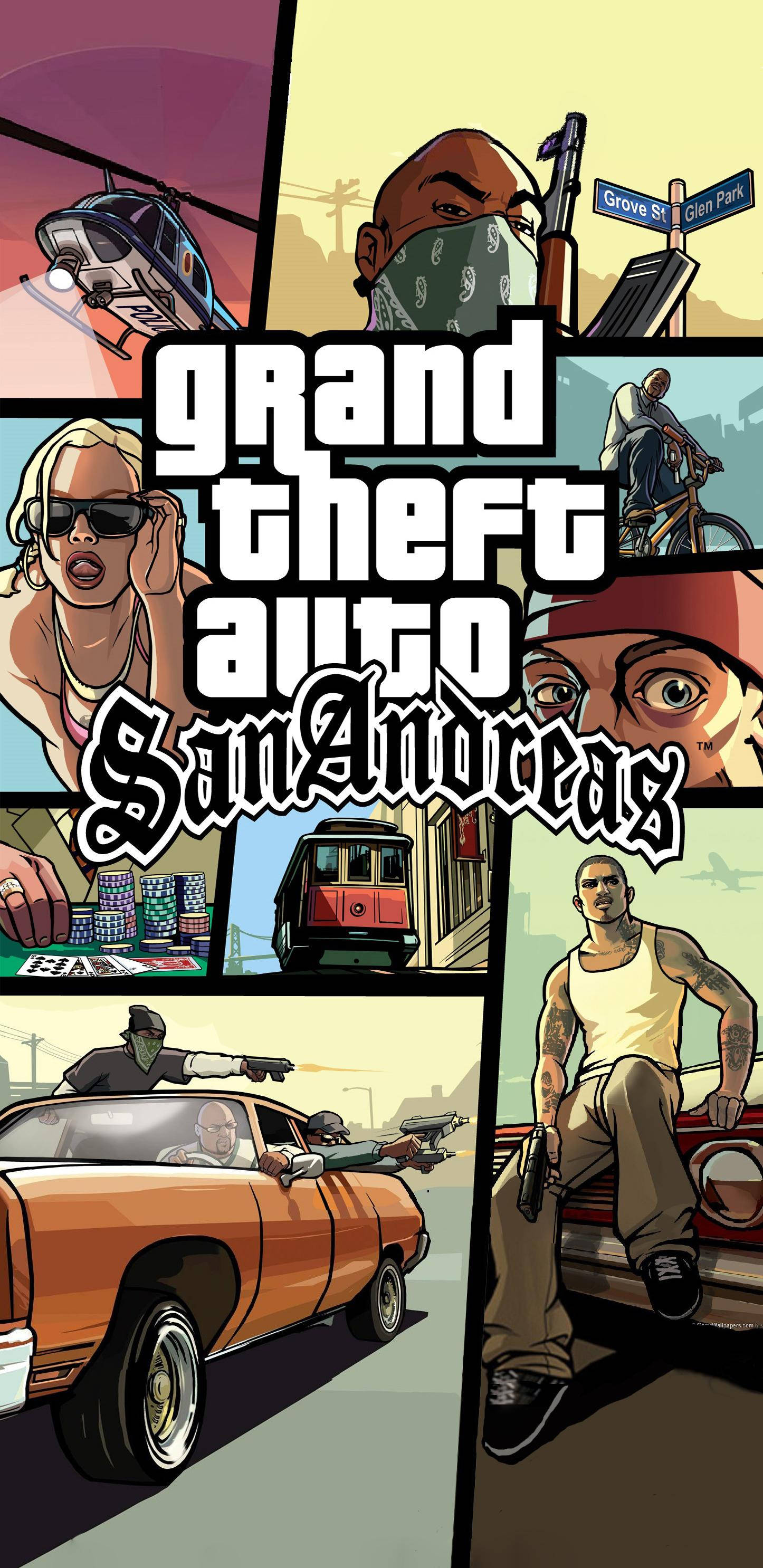GTA SA 4K actionspill Bakgrunner