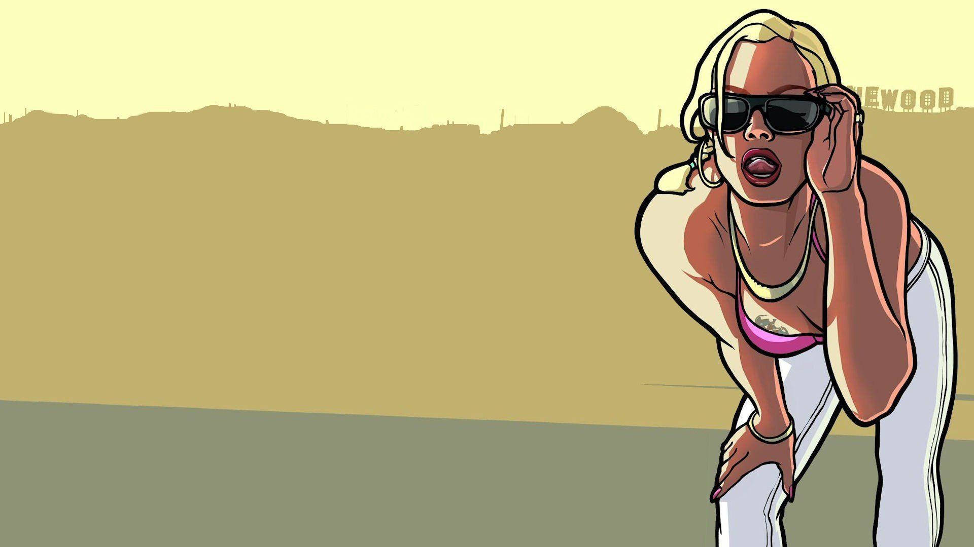 GTA SA 4K Blond jente Bakgrunner