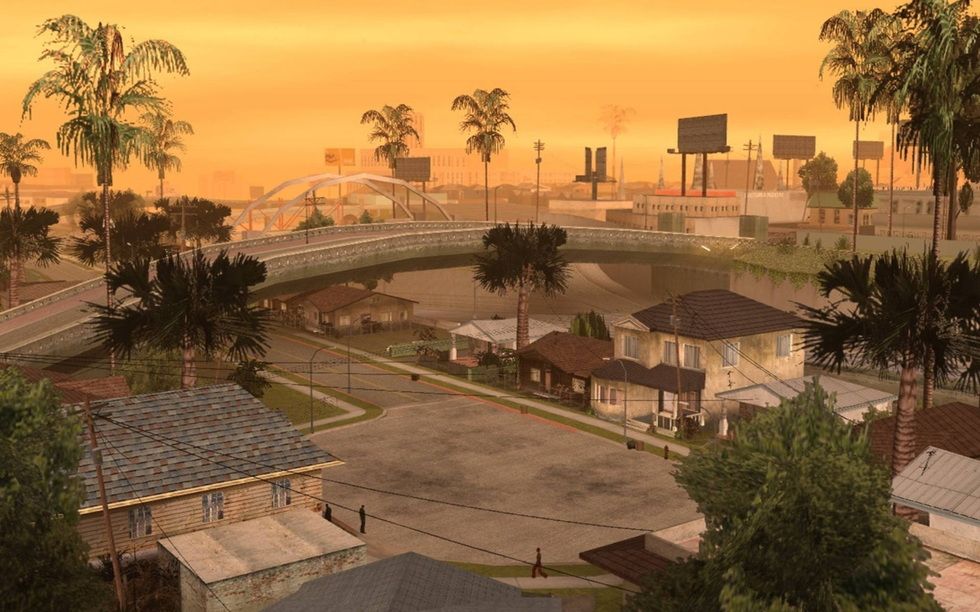 GTA SA 4K Byens solnedgang Bakgrunner