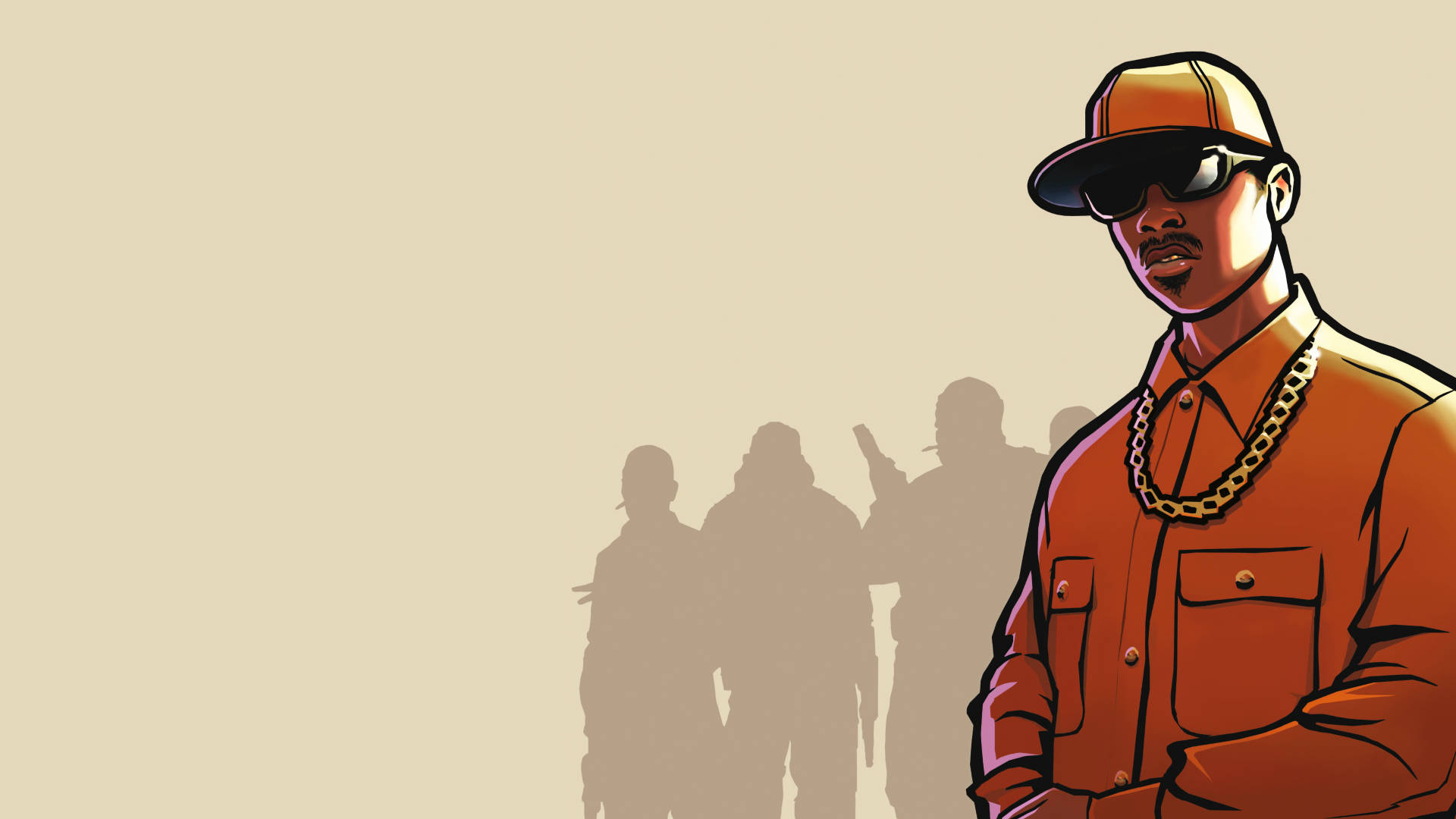 GTA SA 4K Svart mann i oransje Bakgrunner