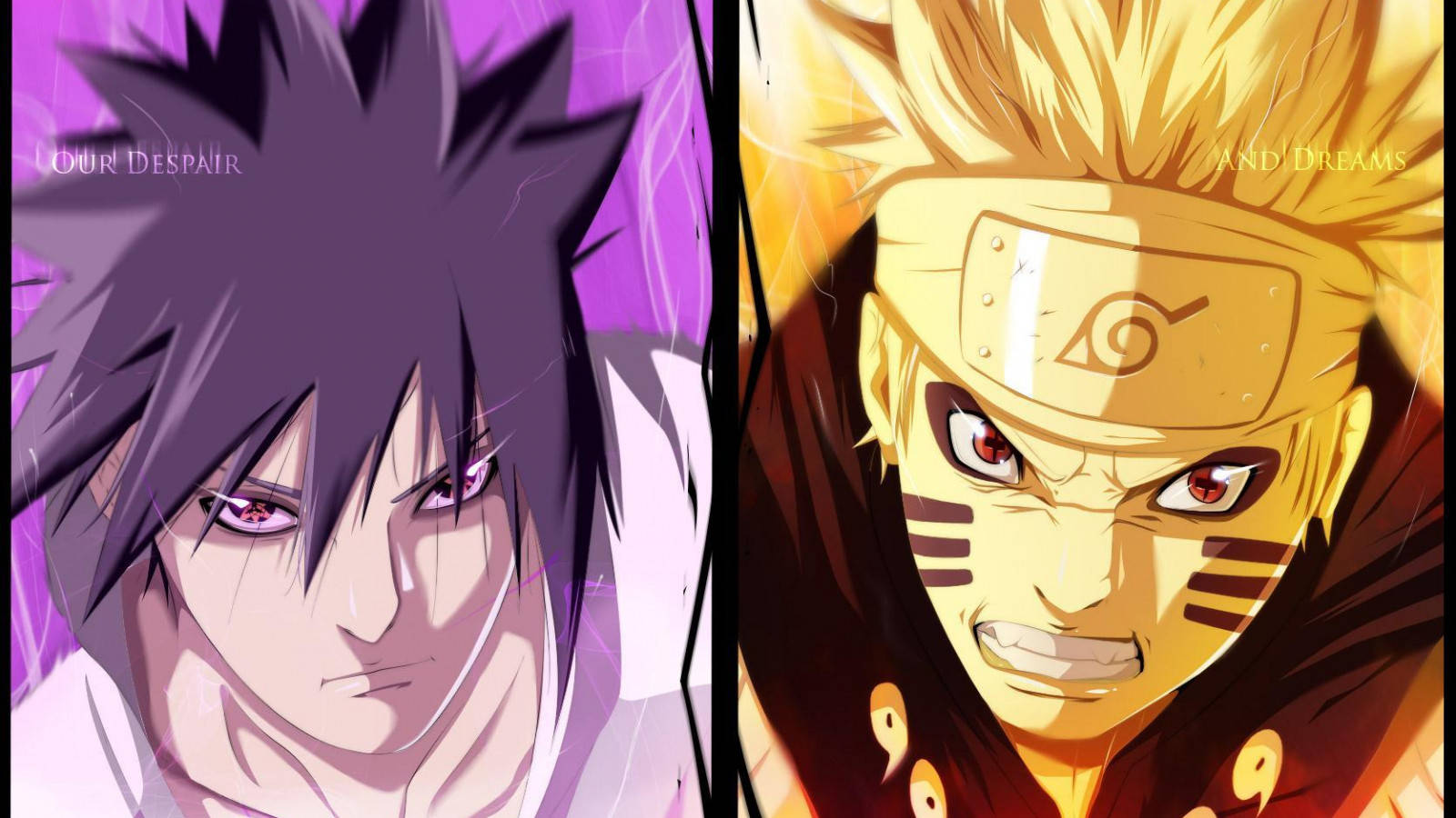 Gudmodus Naruto og Sasuke Bakgrunner