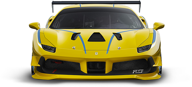 Gul Ferrari-racer forfra Bakgrunner