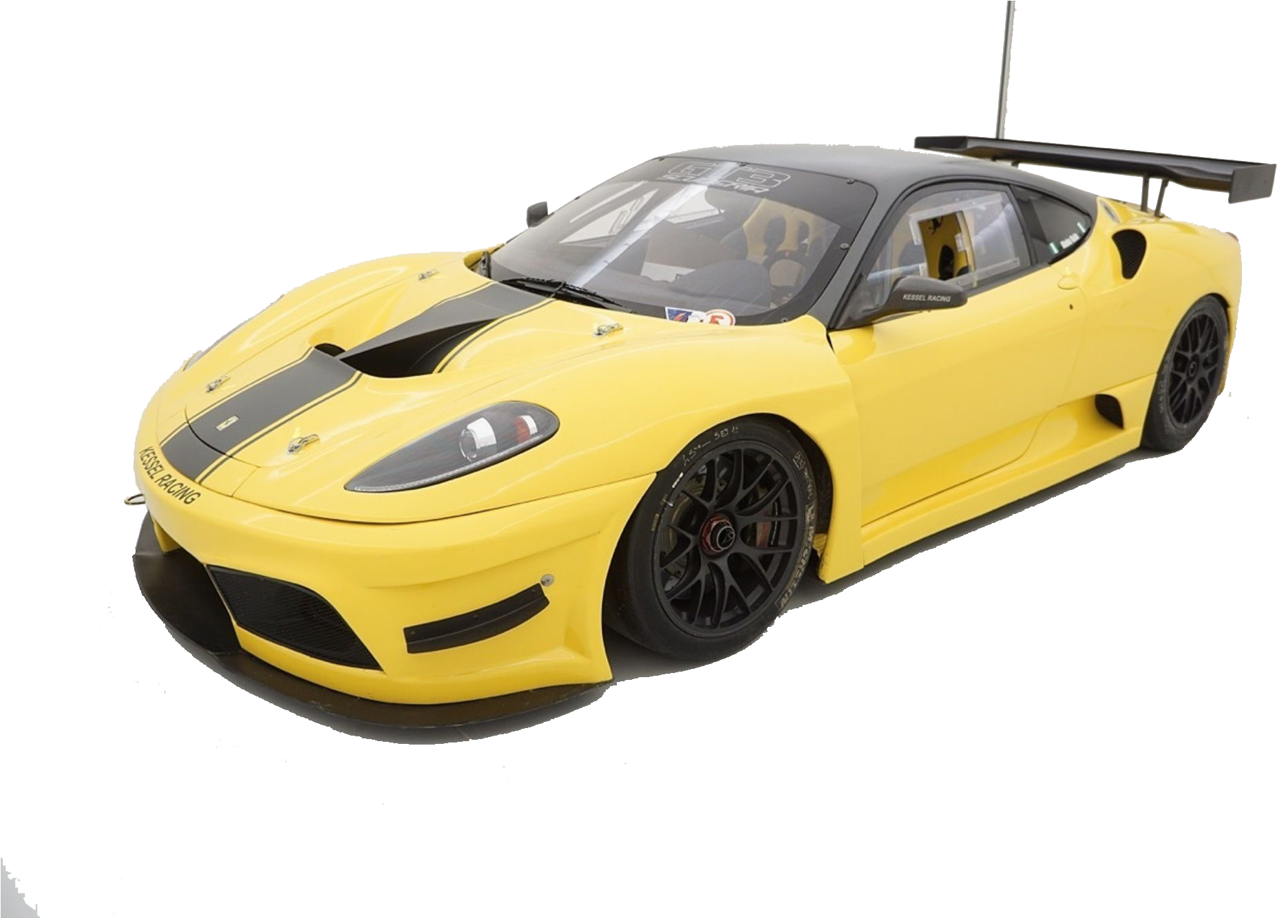 Gul Ferrari-racer i profil Bakgrunner