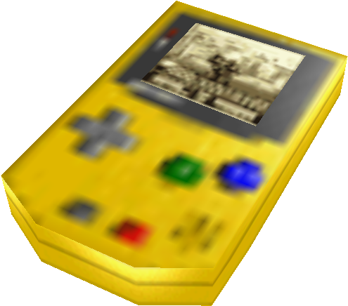 Gul klassisk Gameboy med uklar bakgrunn Bakgrunner